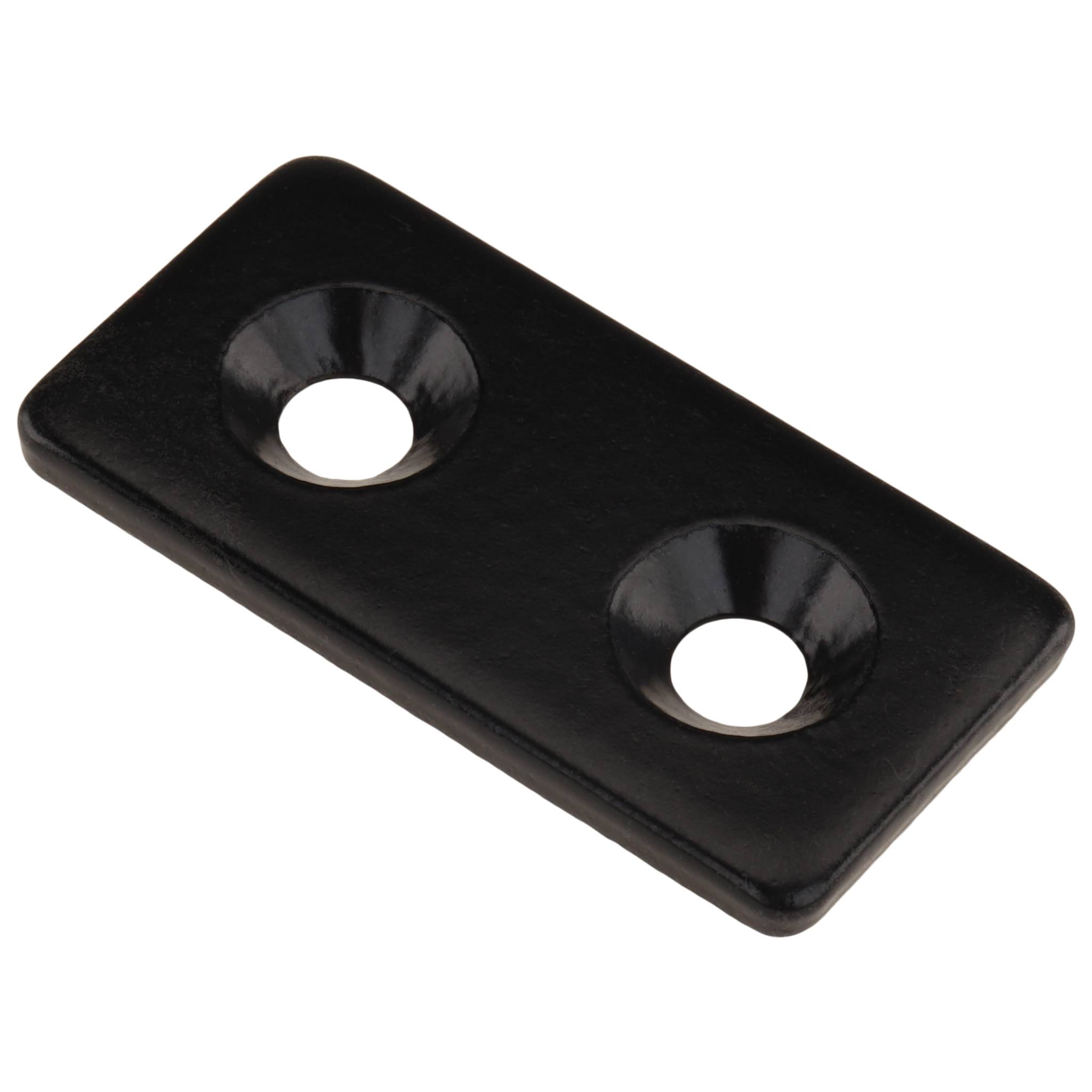 Platte, Verbinderplatte, 40x20x3, Stahl, pulverbeschichtet, schwarz