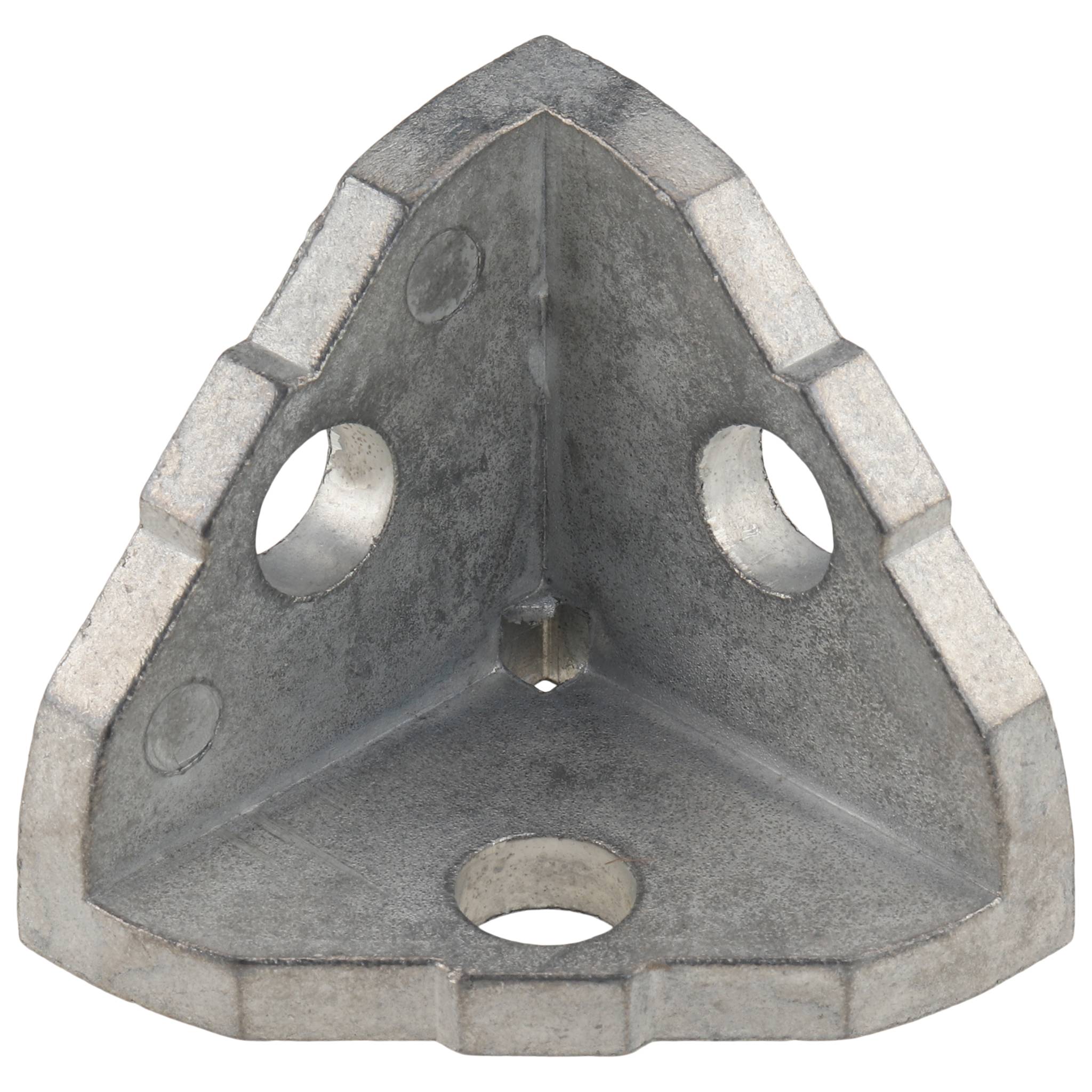 Winkel, 38x38x38, Zink-Druckguß, blank