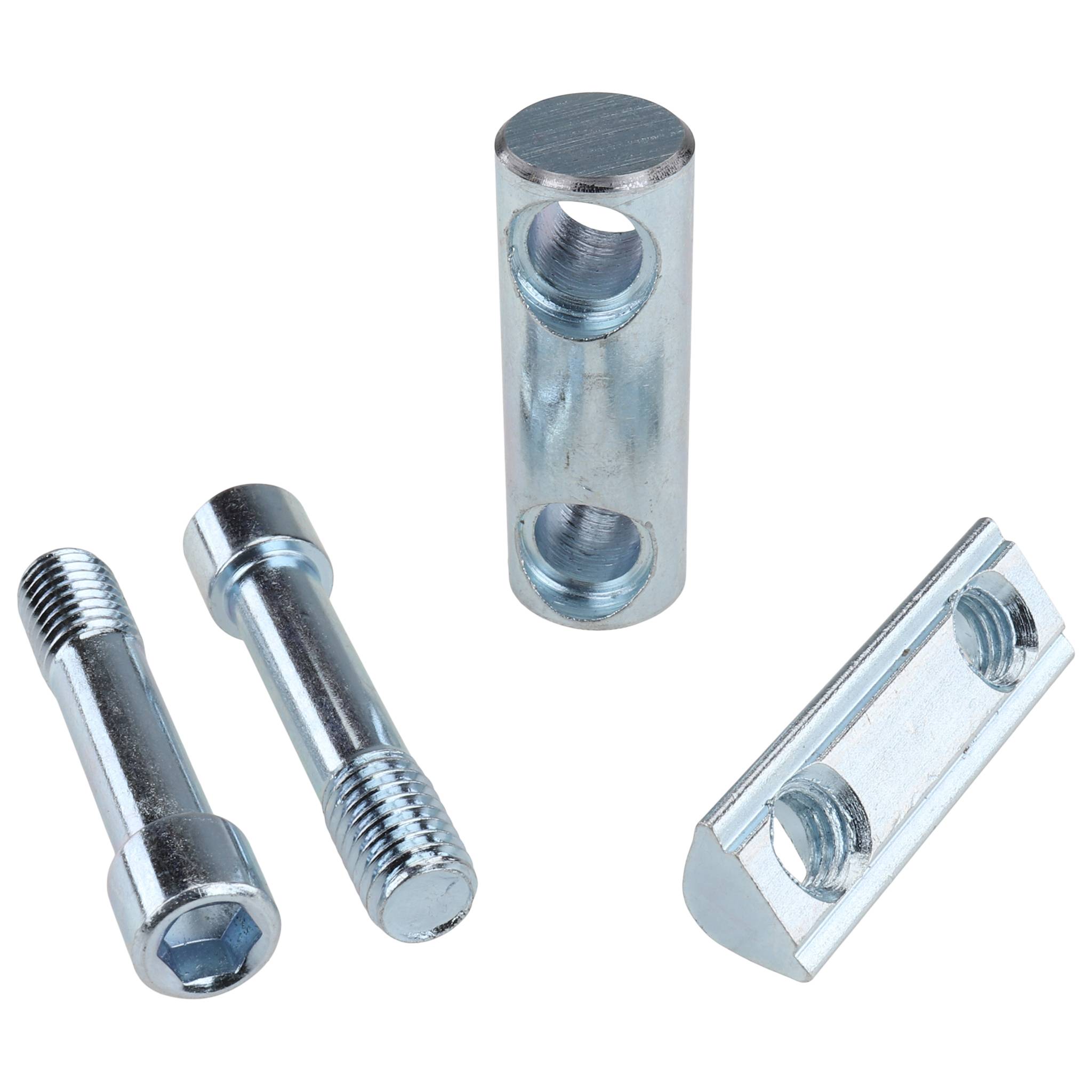Bolzenverbinder, 40x8x8, Stahl, verzinkt