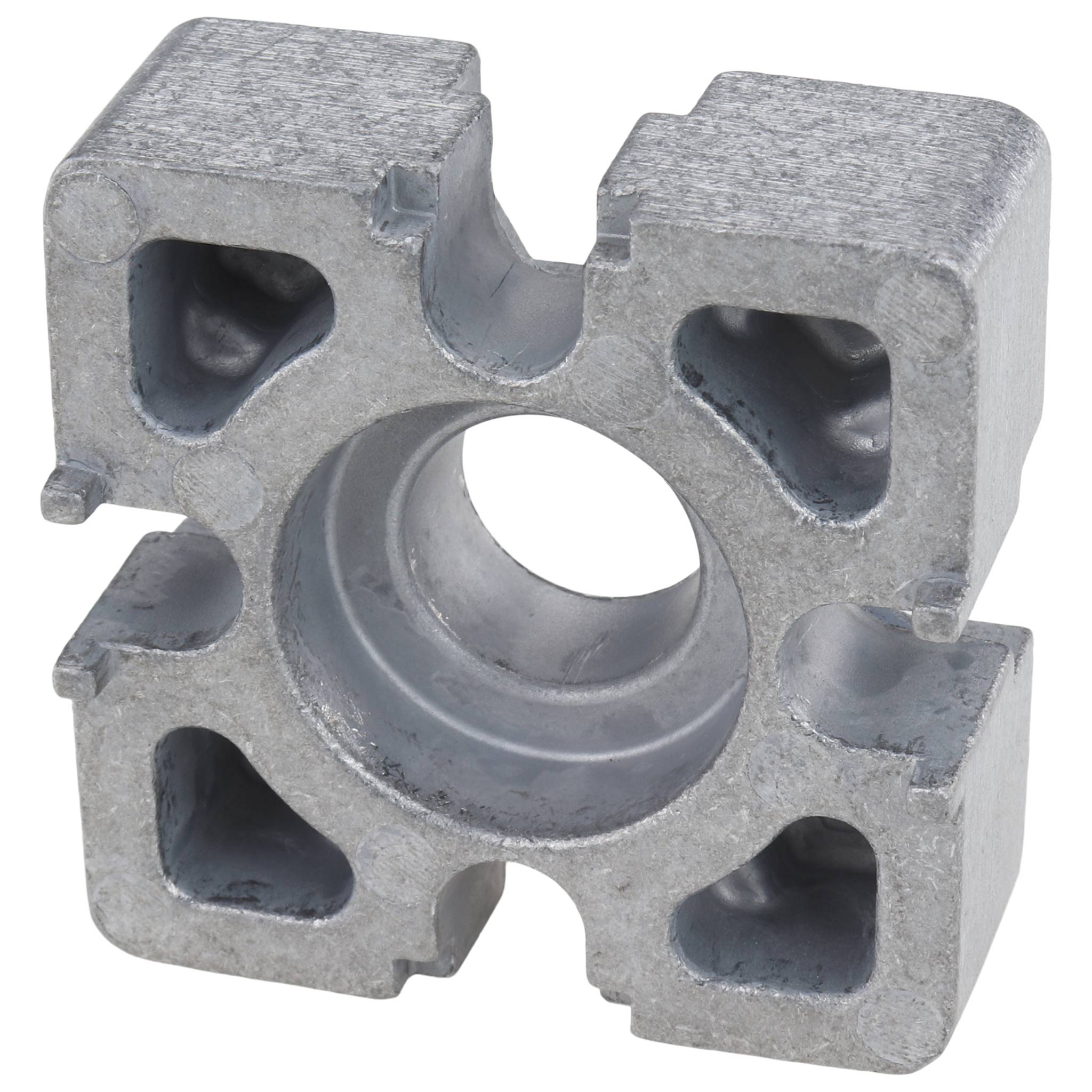 Verbinder, Plattenverbinder, 40x40x15, Aluminiumdruckguß, blank, alufarbig