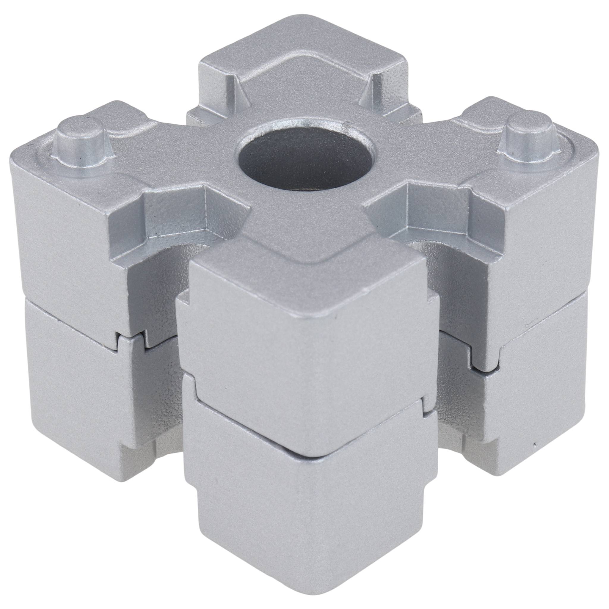 Verbinder, Plattenverbinder, 40x40x15, Aluminiumdruckguß, pulverbeschichtet, alufarbig