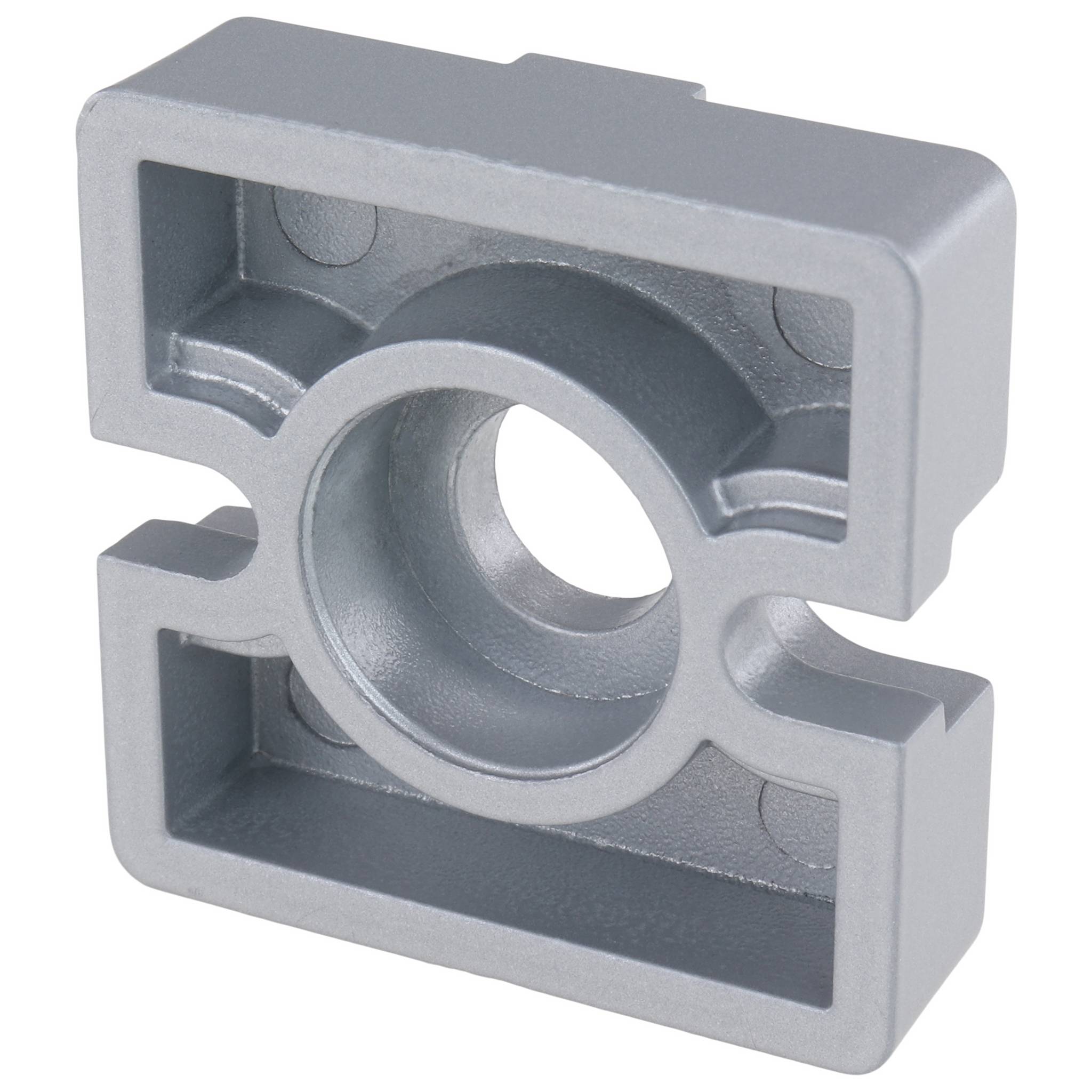 Verbinder, Plattenverbinder, 45x45x13, Zink-Druckguß, blank, alufarbig