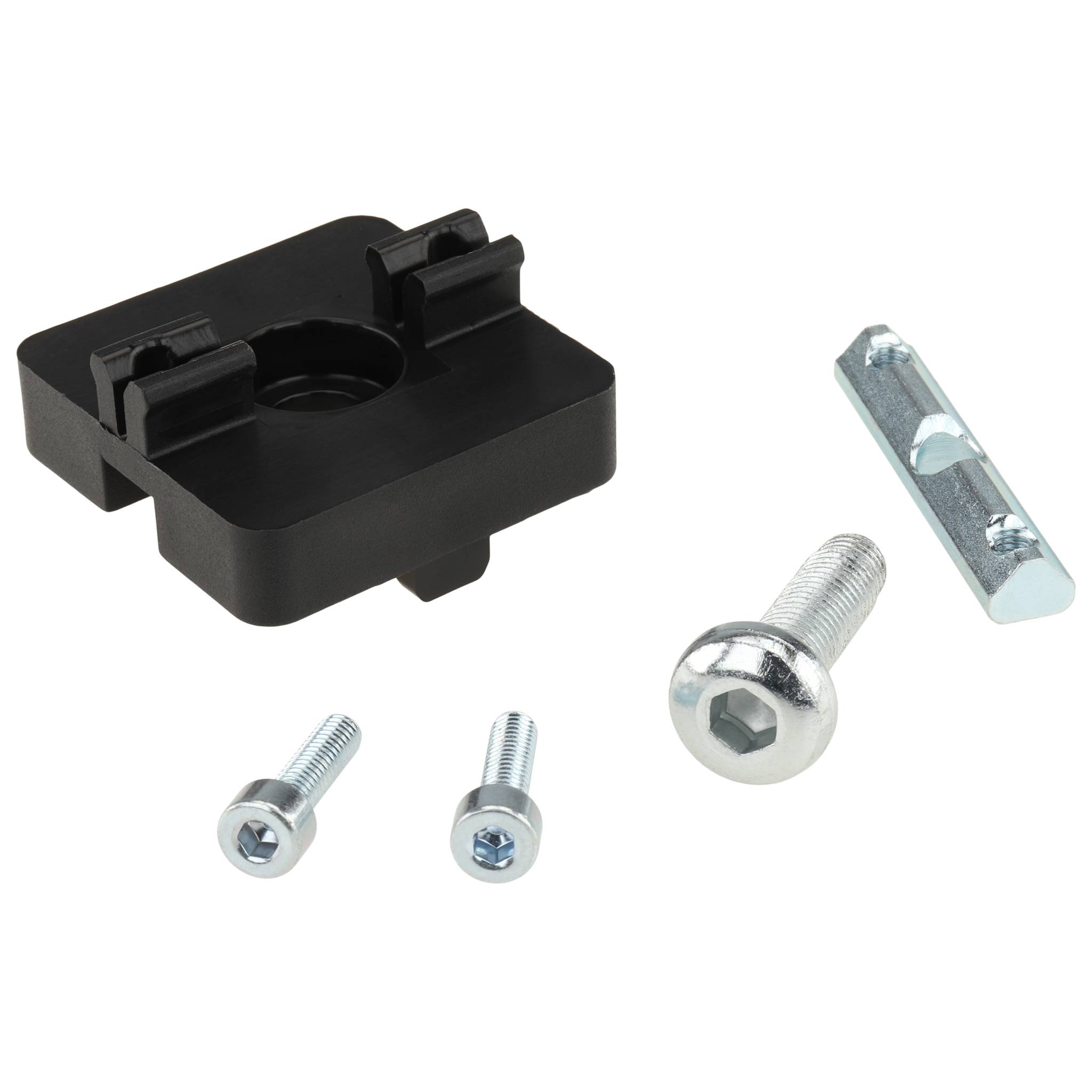 Verbinder, Plattenverbinder, 40x40x10, Kunststoff PA glasfaserverstärkt, schwarz