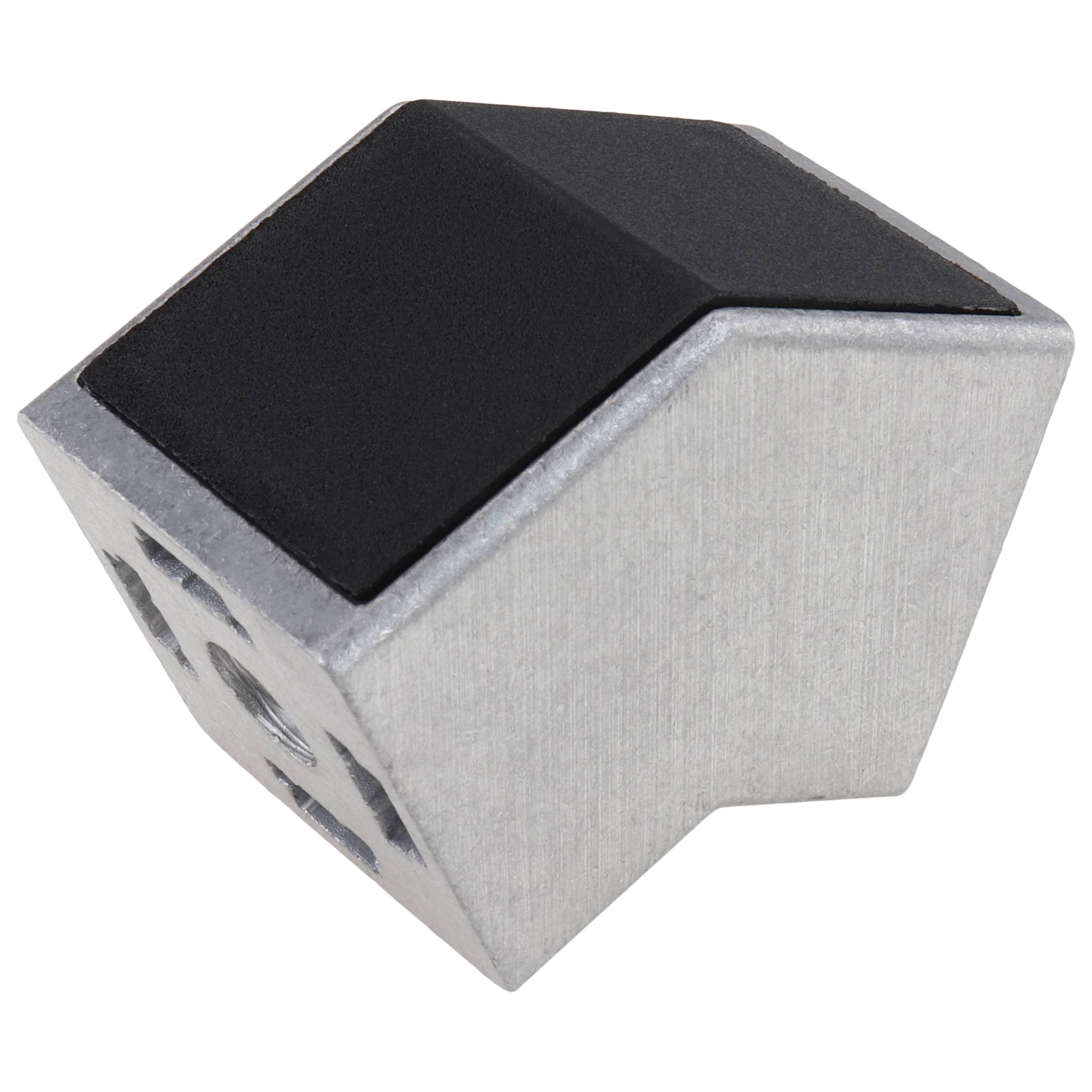 Verbinder, Winkelverbinder 45°, 30x30x47, Aluminiumdruckguß, blank, alufarbig