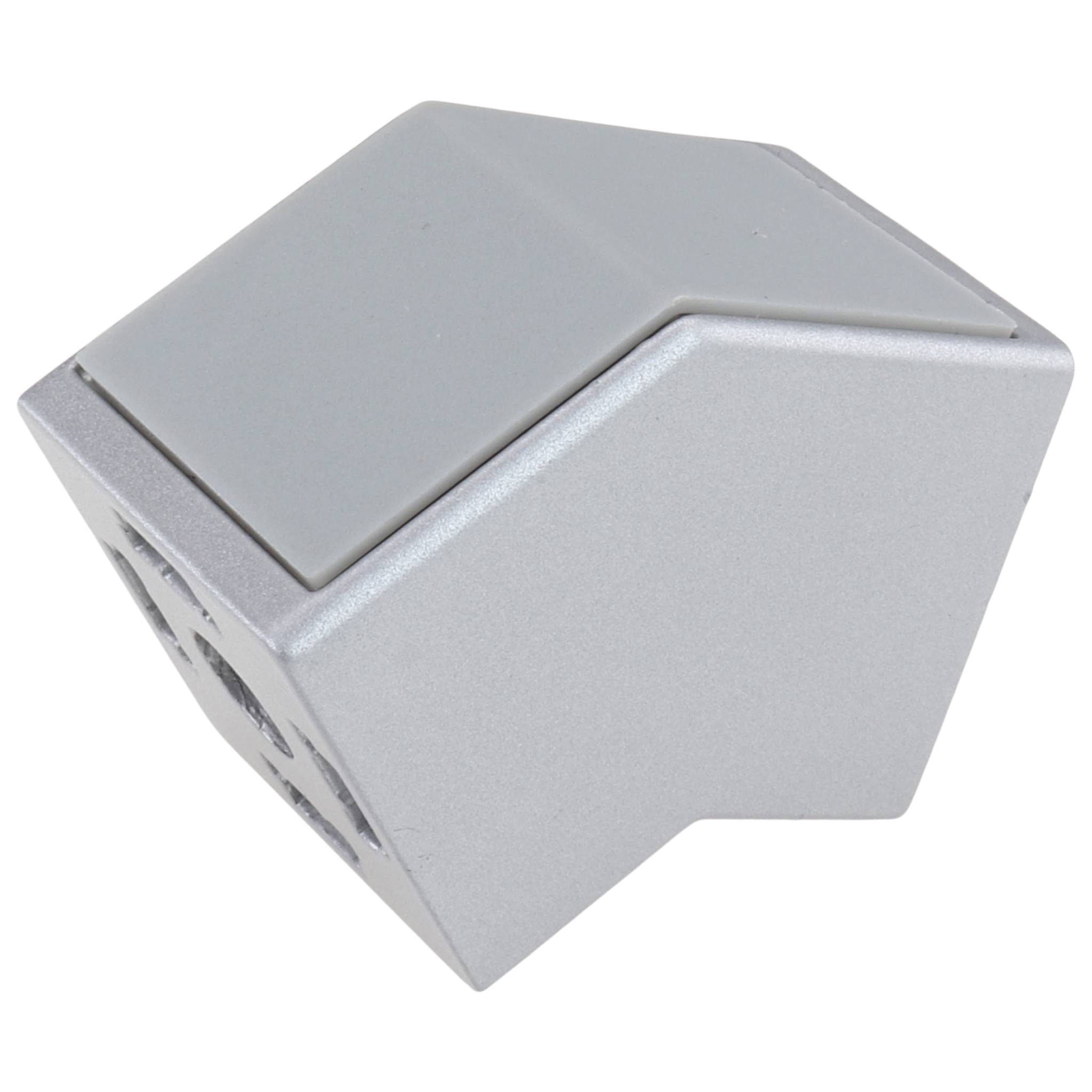 Verbinder, Winkelverbinder 45°, 30x30x47, Aluminiumdruckguß, pulverbeschichtet, alufarbig