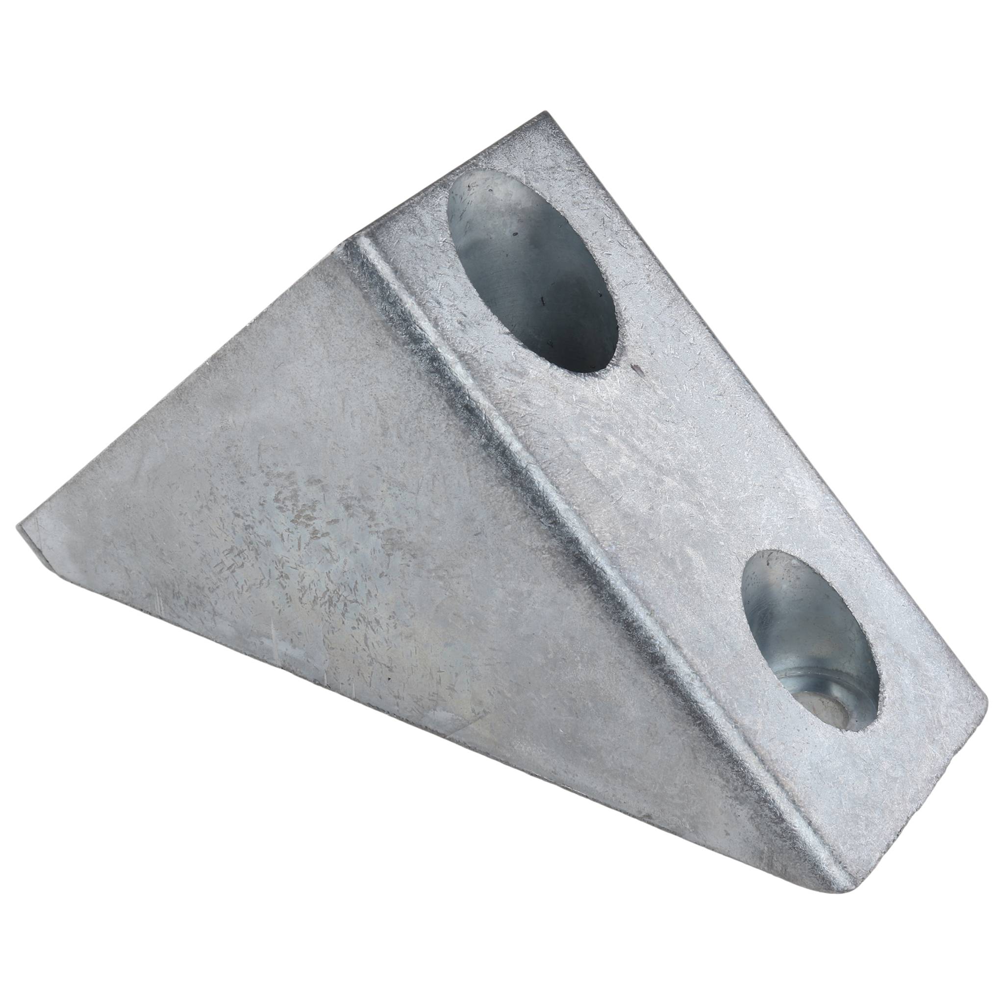 Verbinder, Winkelverbinder 45°, 40x40x80, Zink-Druckguß, blank, alufarbig