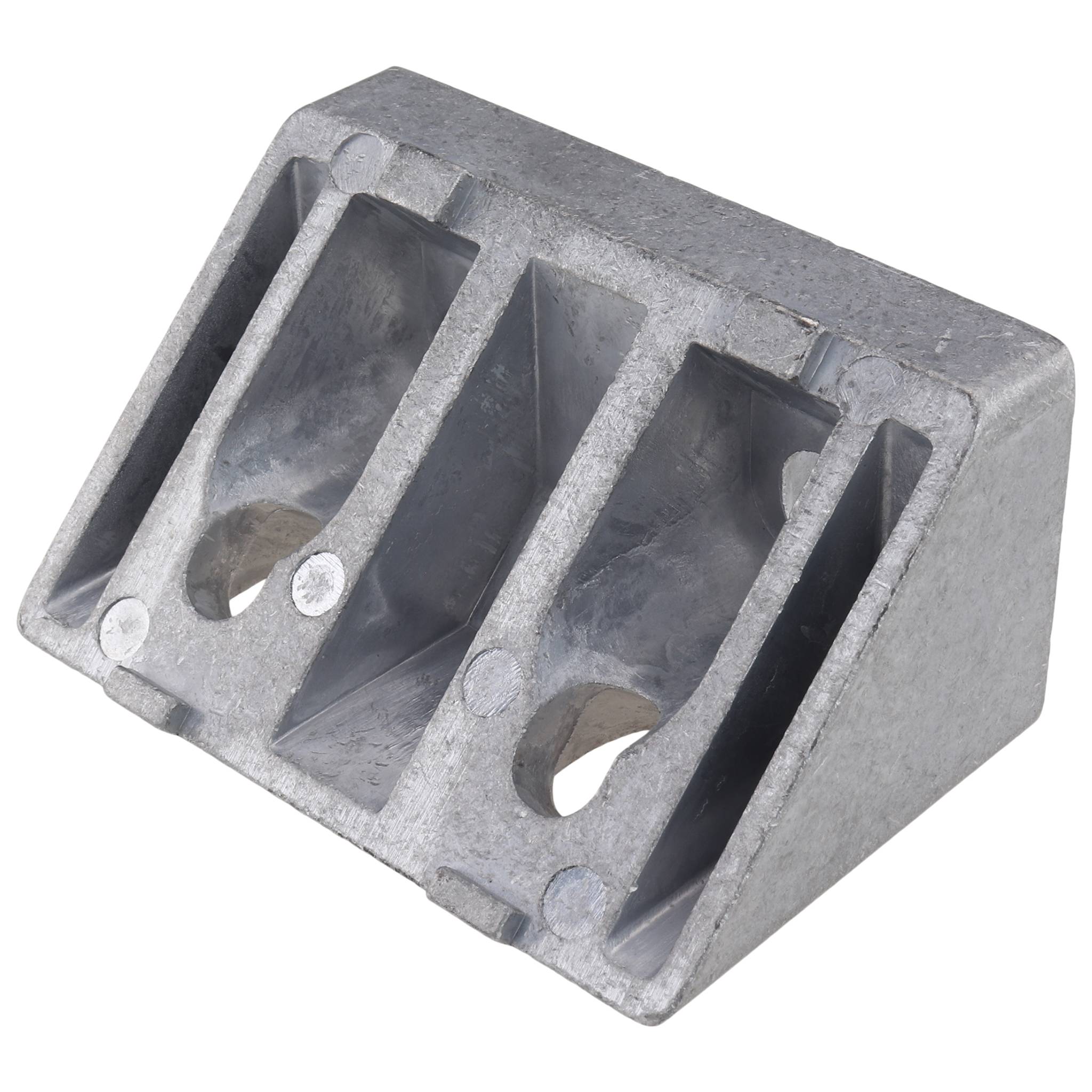 Verbinder, Winkelverbinder 45°, 80x40x40, Aluminiumdruckguß, blank, alufarbig