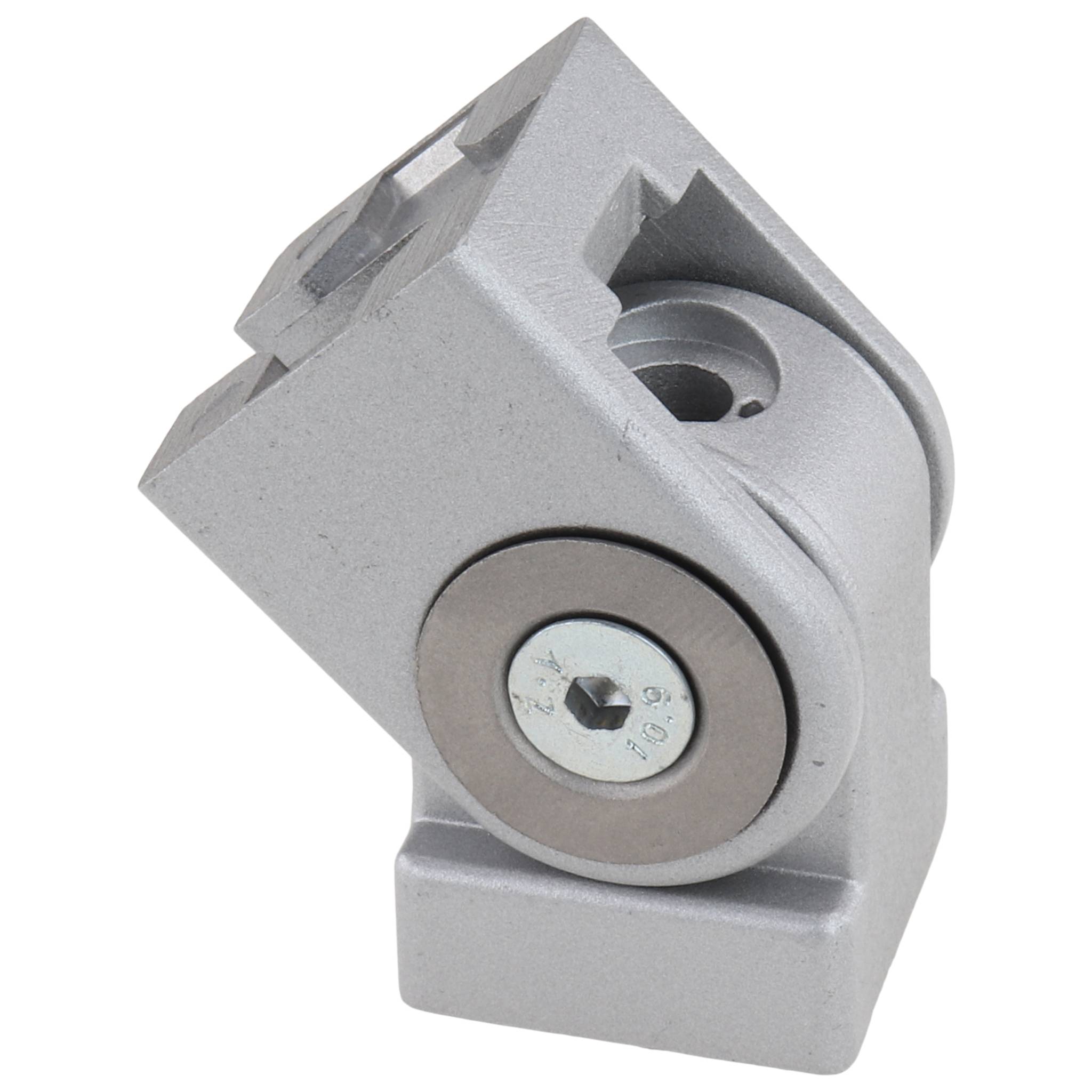 Gelenk, 20x20x30, Aluminiumdruckguß, pulverbeschichtet, alufarbig