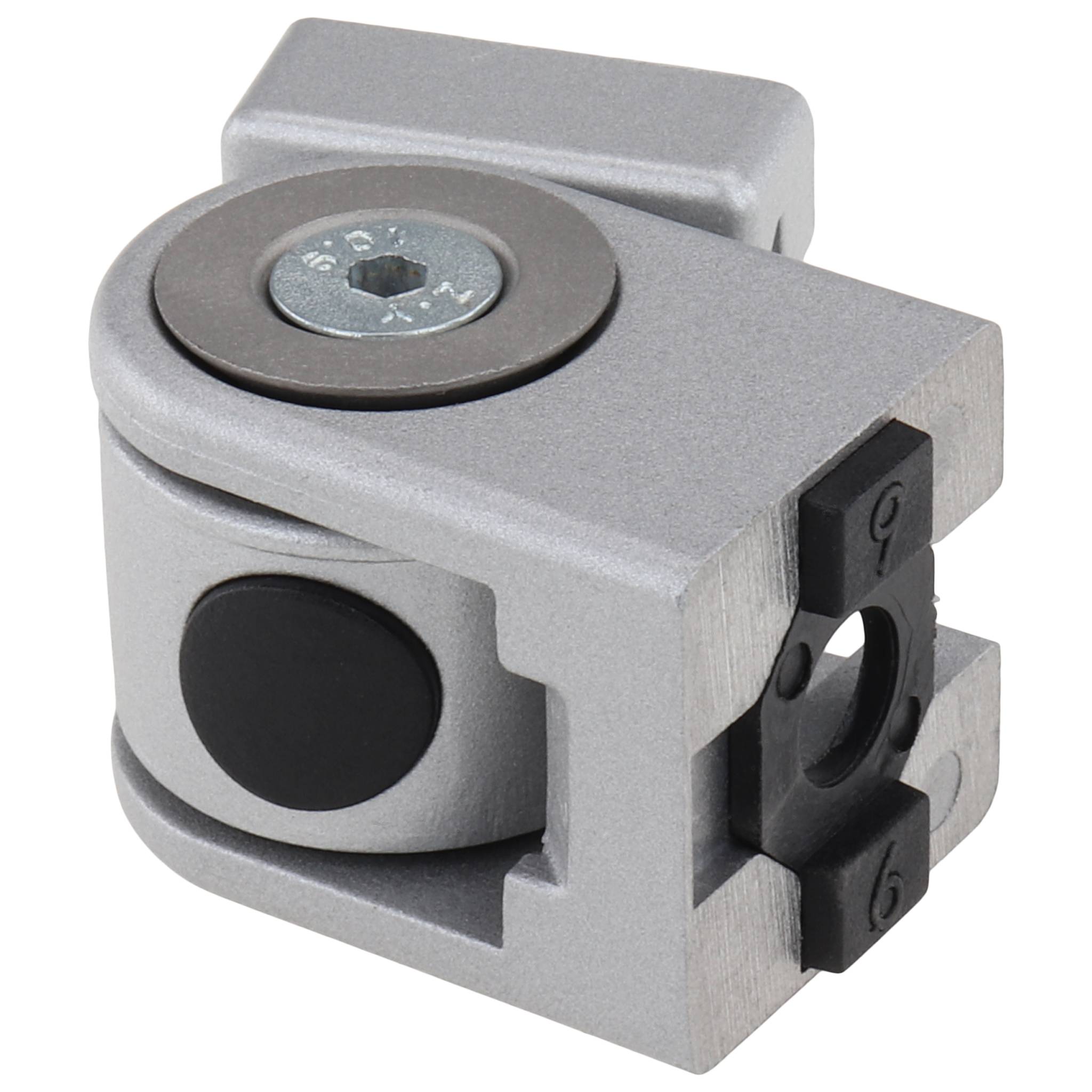 Gelenk, 20x20x30, Aluminiumdruckguß, pulverbeschichtet, alufarbig