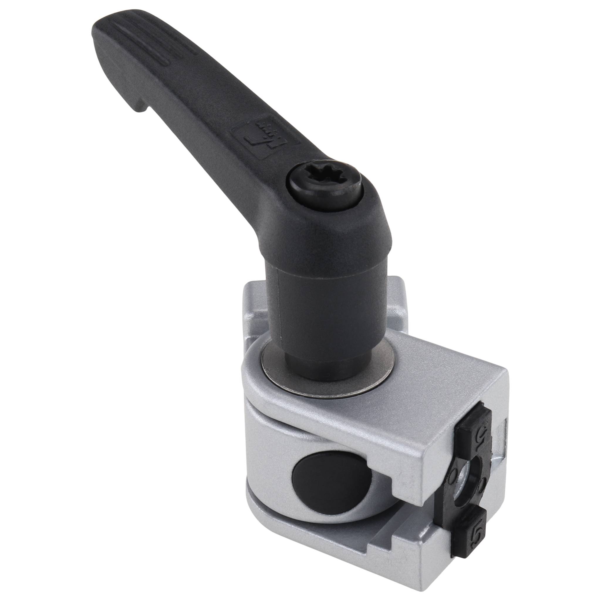 Gelenk, 20x20x30, Aluminiumdruckguß, pulverbeschichtet, alufarbig