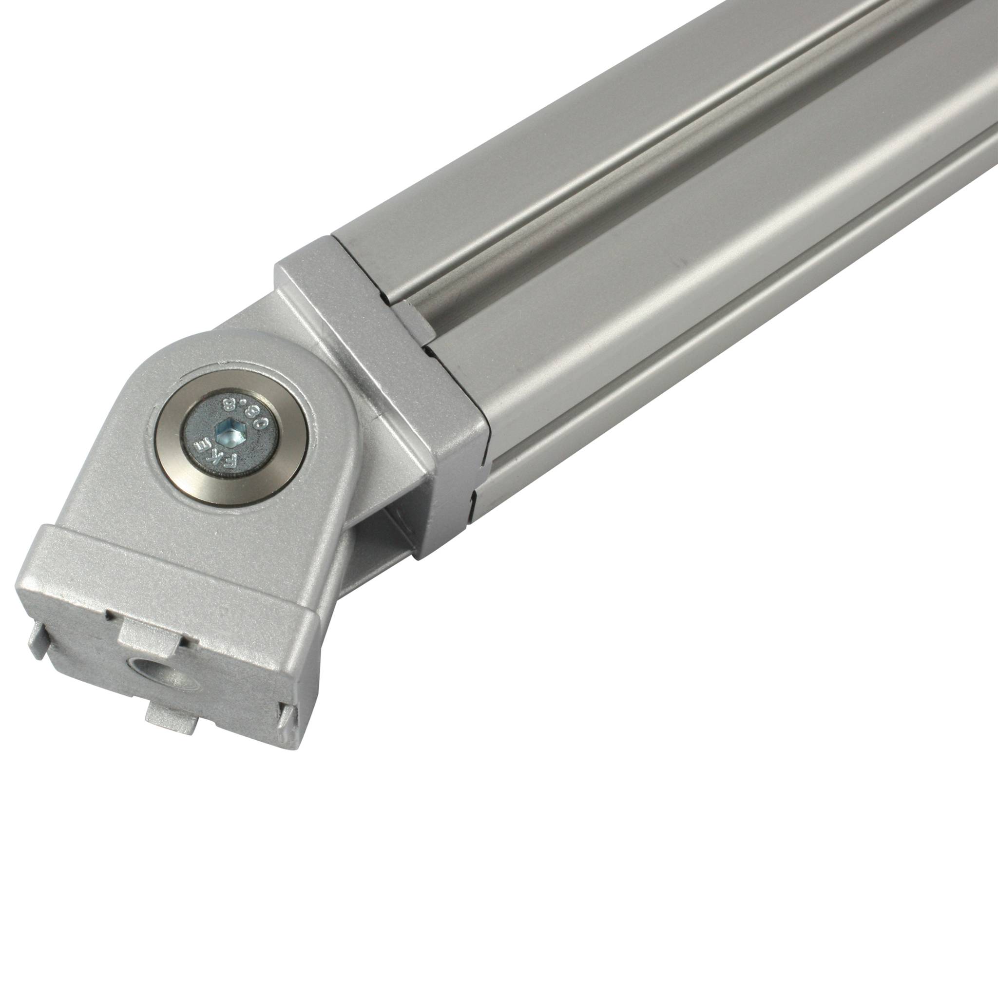 Gelenk, 30x30x45, Zink-Druckguß, pulverbeschichtet, alufarbig