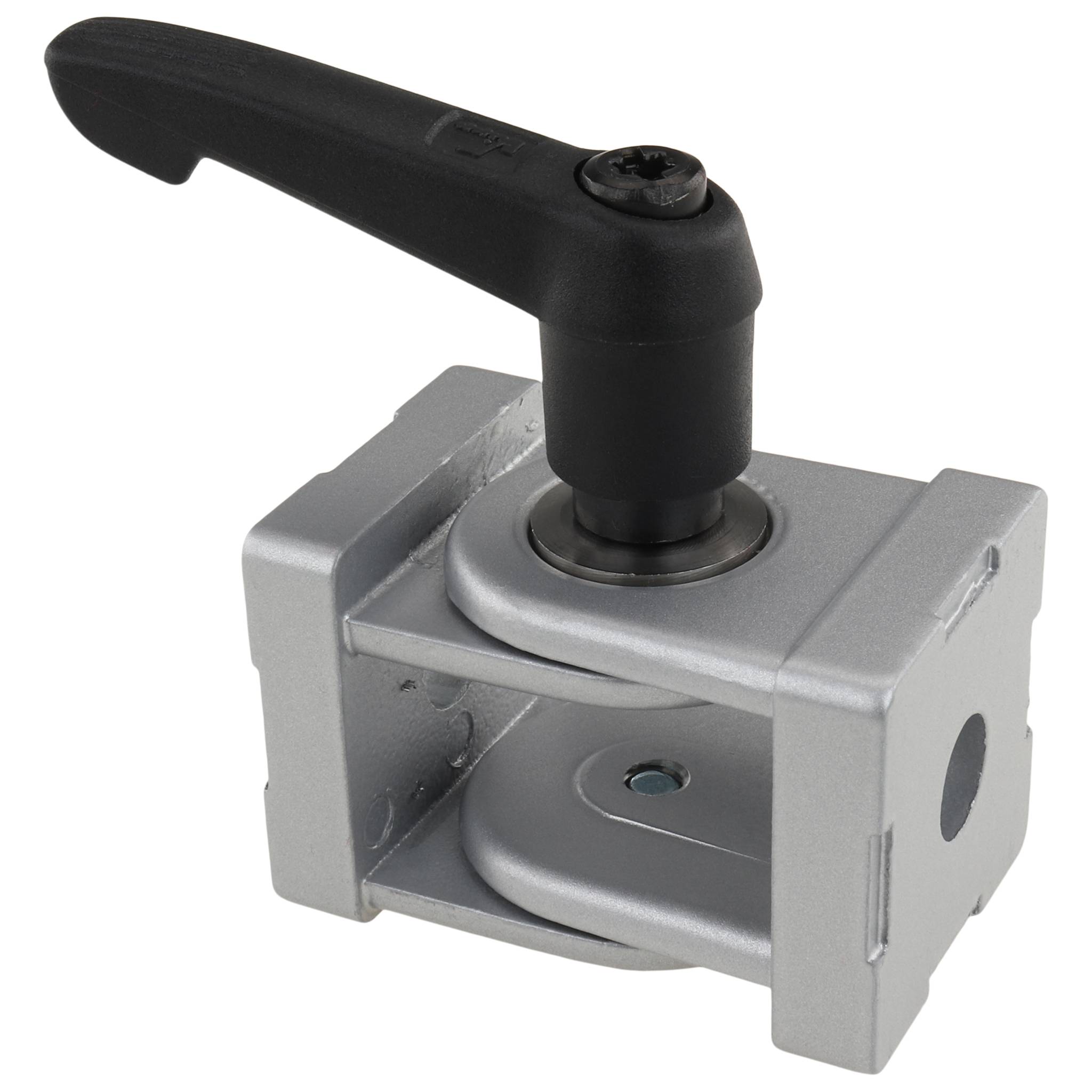 Gelenk, 30x30x45, Zink-Druckguß, pulverbeschichtet, alufarbig