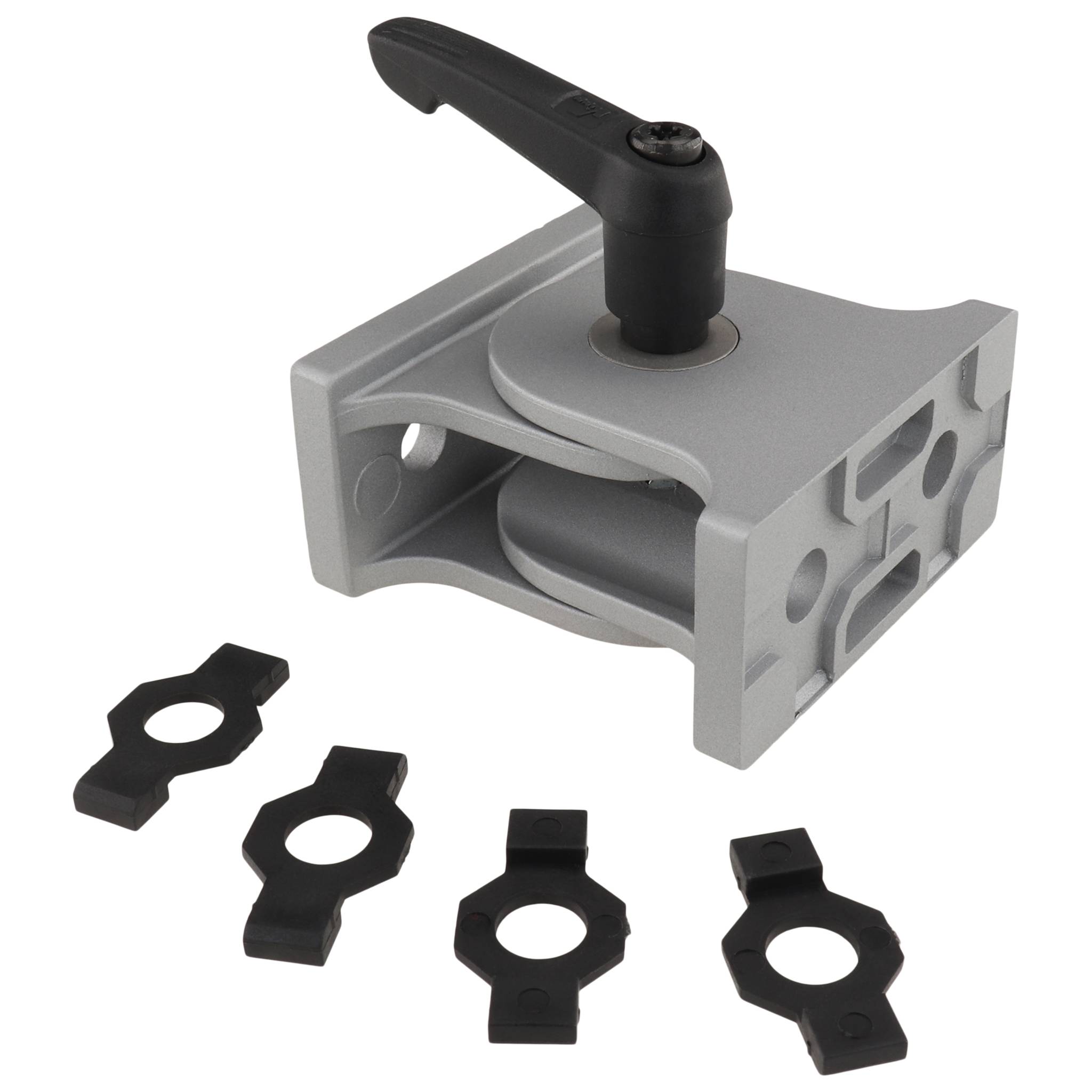 Gelenk, 30x60x45, Aluminiumdruckguß, pulverbeschichtet, alufarbig