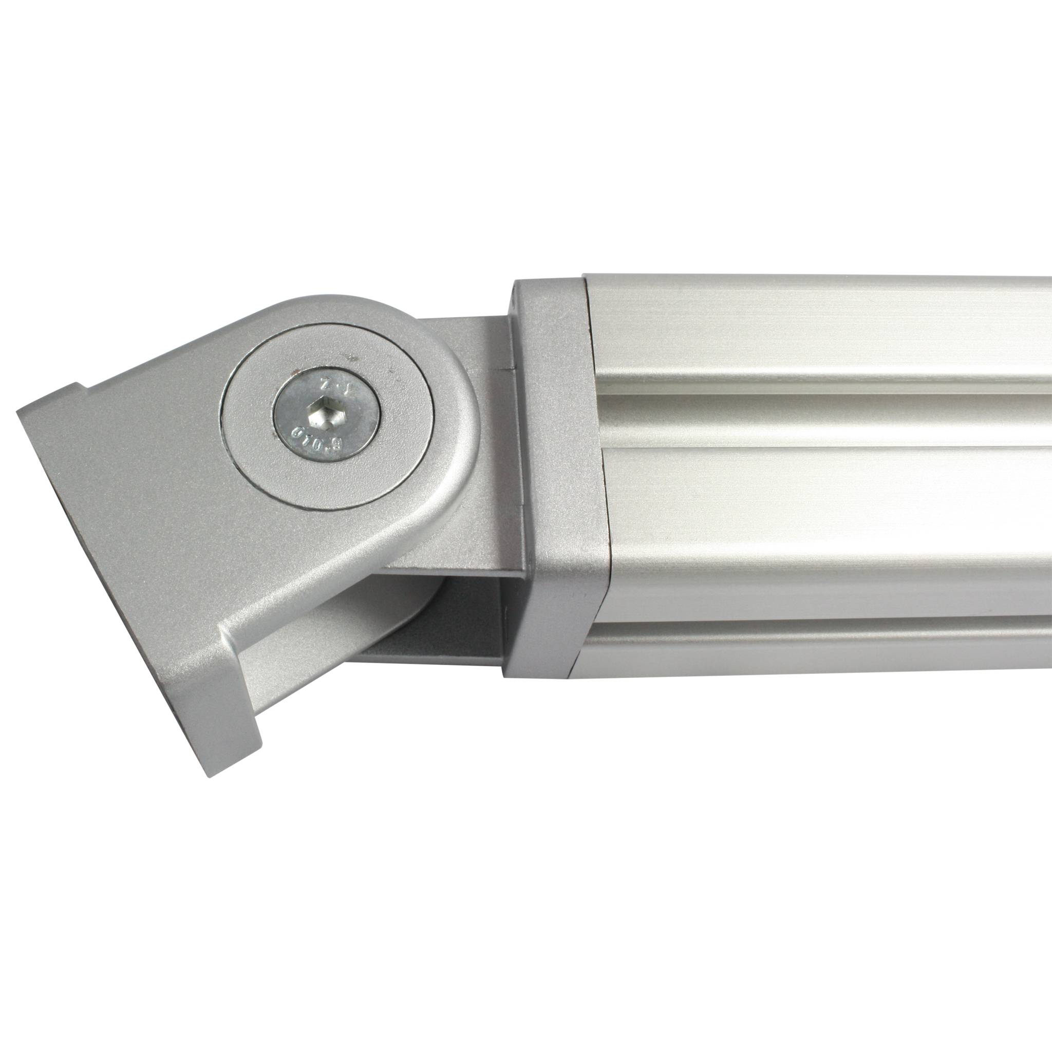 Gelenk, 40x40x60, Zink-Druckguß, pulverbeschichtet, alufarbig