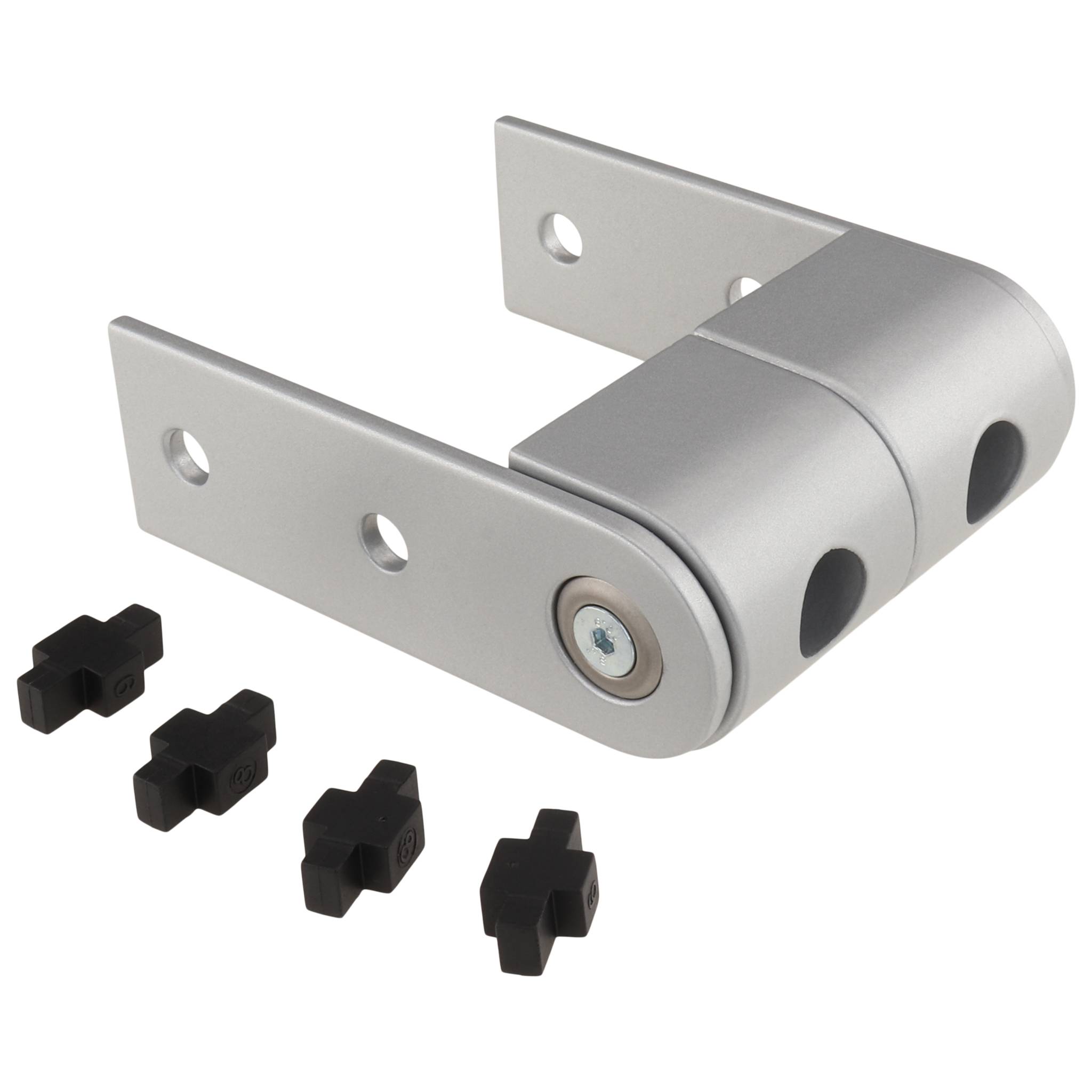 Gelenk, 30x60x86, Aluminiumdruckguß, pulverbeschichtet, alufarbig