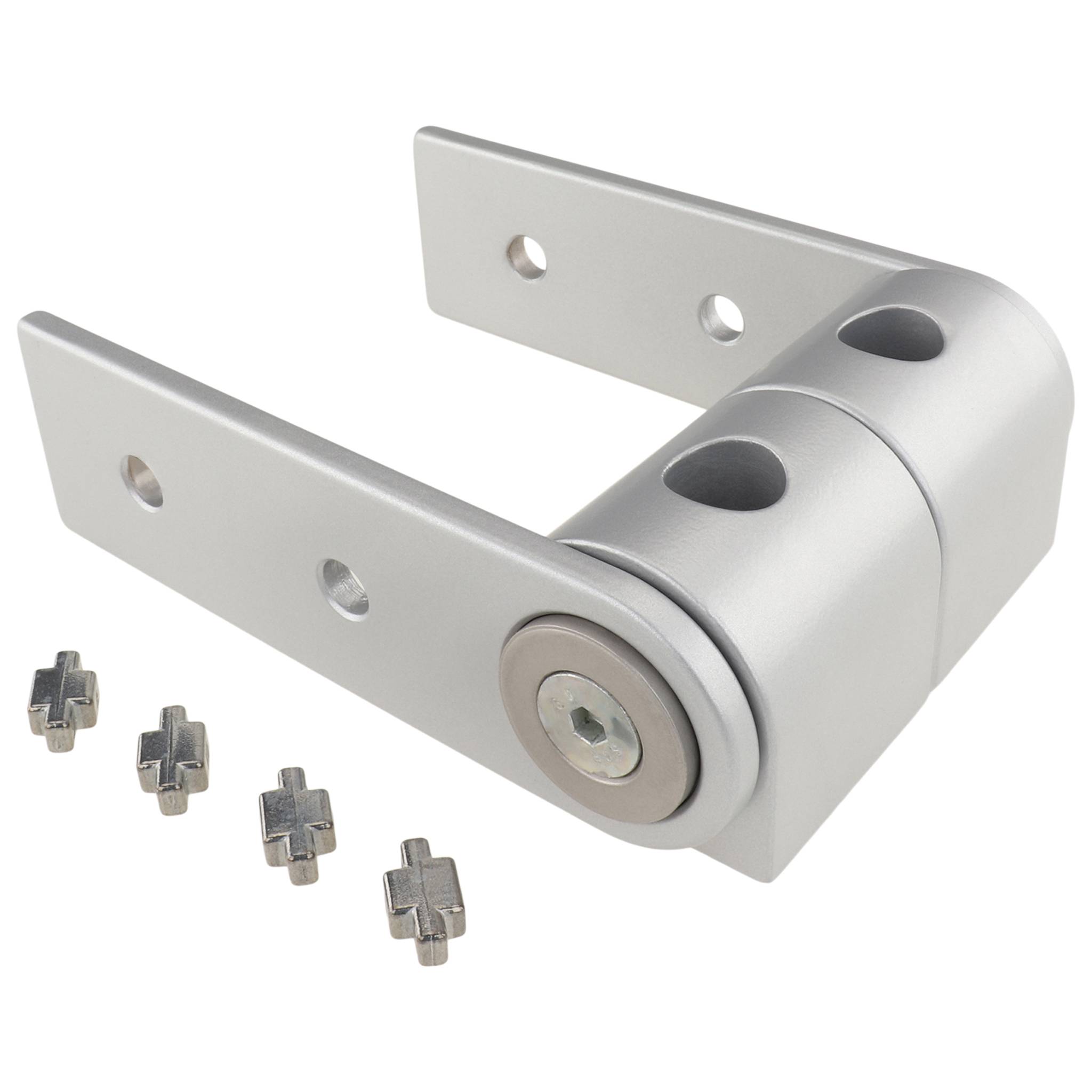 Gelenk, 45x90x142, Aluminiumdruckguß, pulverbeschichtet, alufarbig