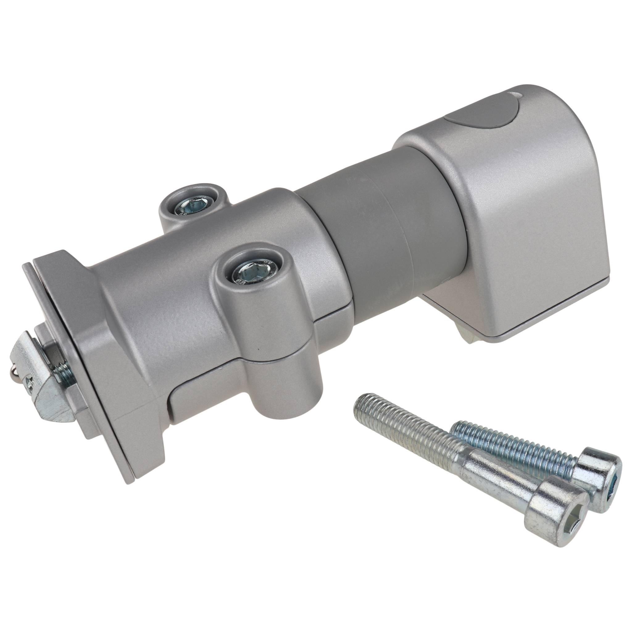 Anschluß-Friktionsgelenk, 40x40x130, Aluminiumdruckguß, lackiert, alufarbig