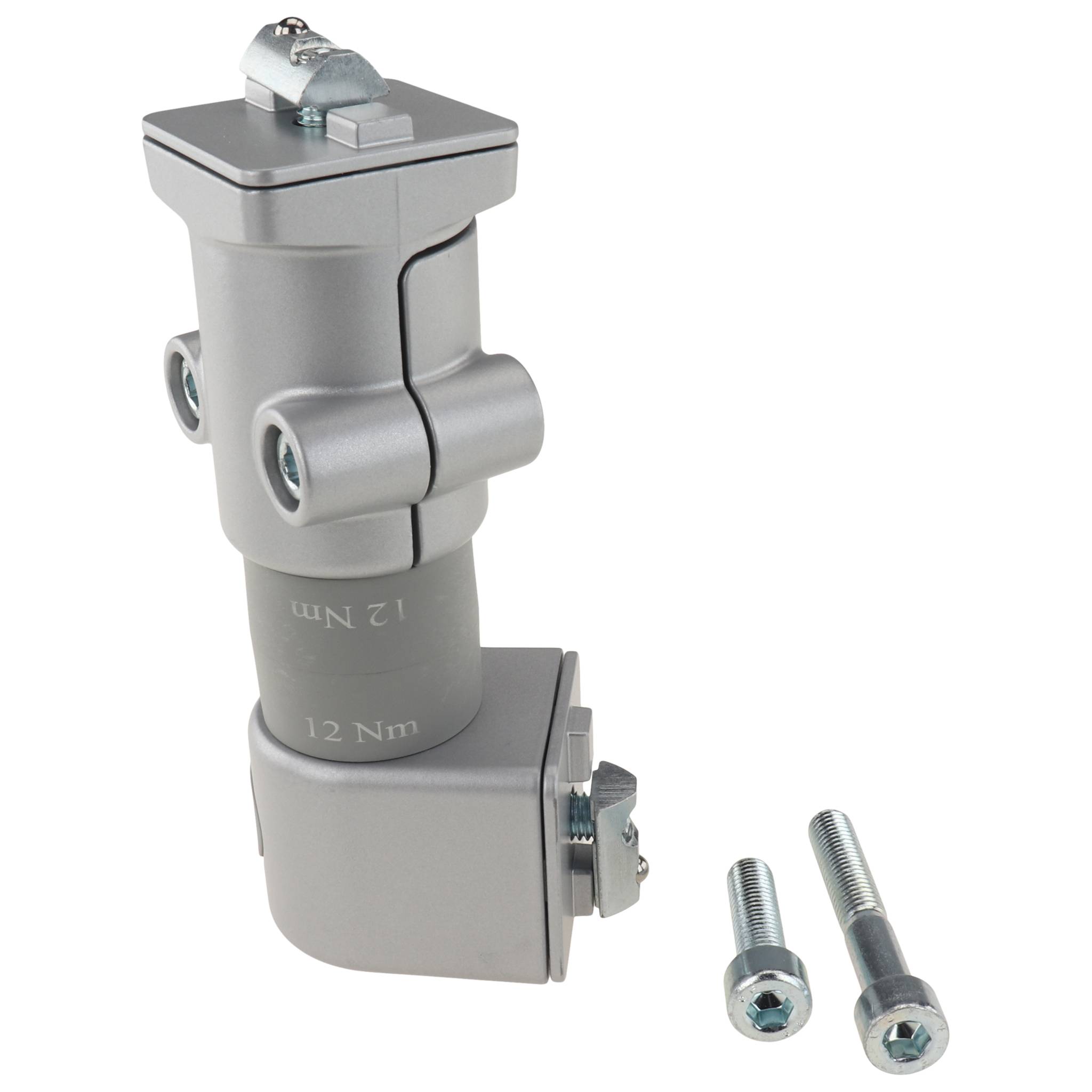 Anschluß-Friktionsgelenk, 40x40x130, Aluminiumdruckguß, lackiert, alufarbig