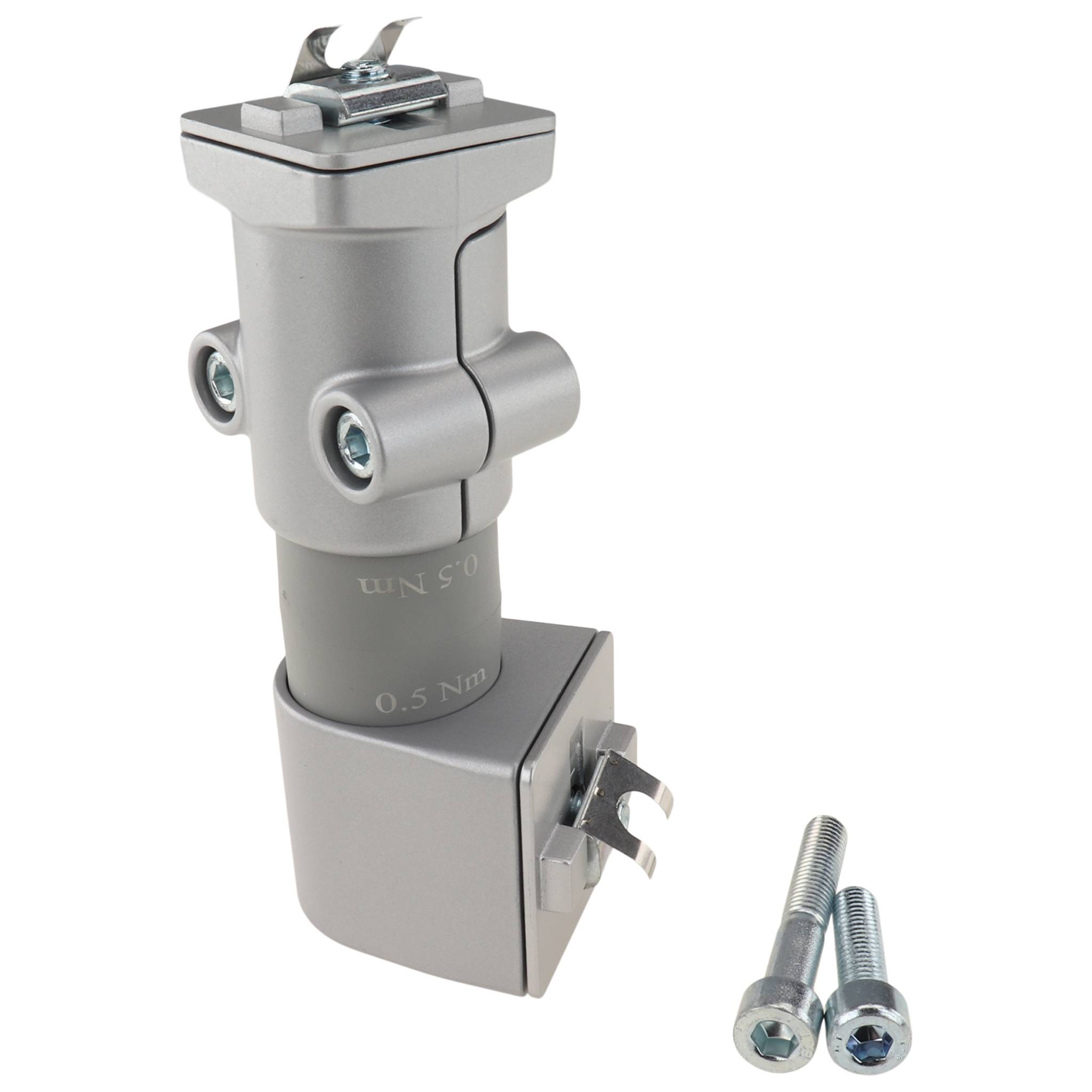 Anschluß-Friktionsgelenk, 40x40x150, Aluminiumdruckguß, lackiert, alufarbig