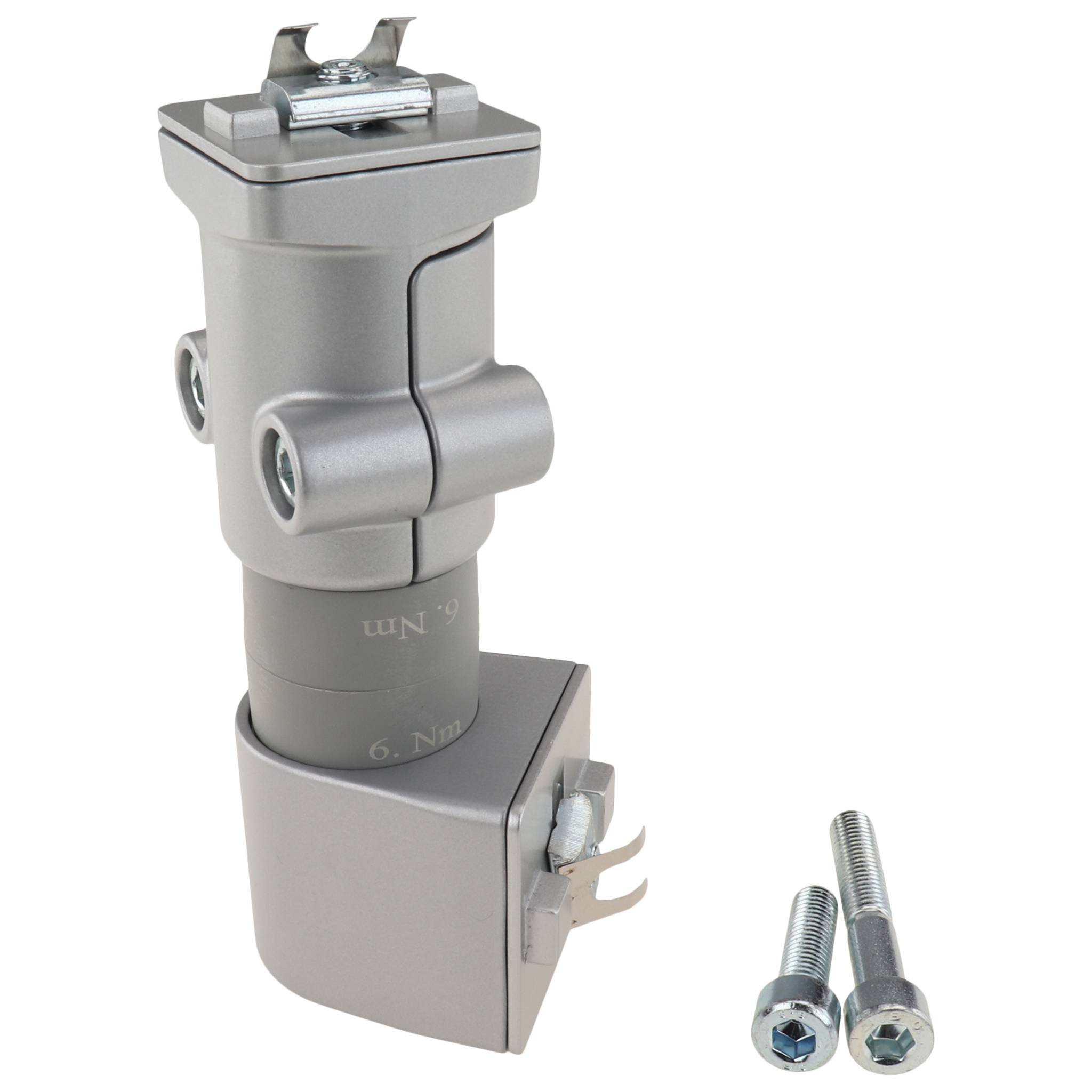 Anschluß-Friktionsgelenk, 40x40x150, Aluminiumdruckguß, lackiert, alufarbig