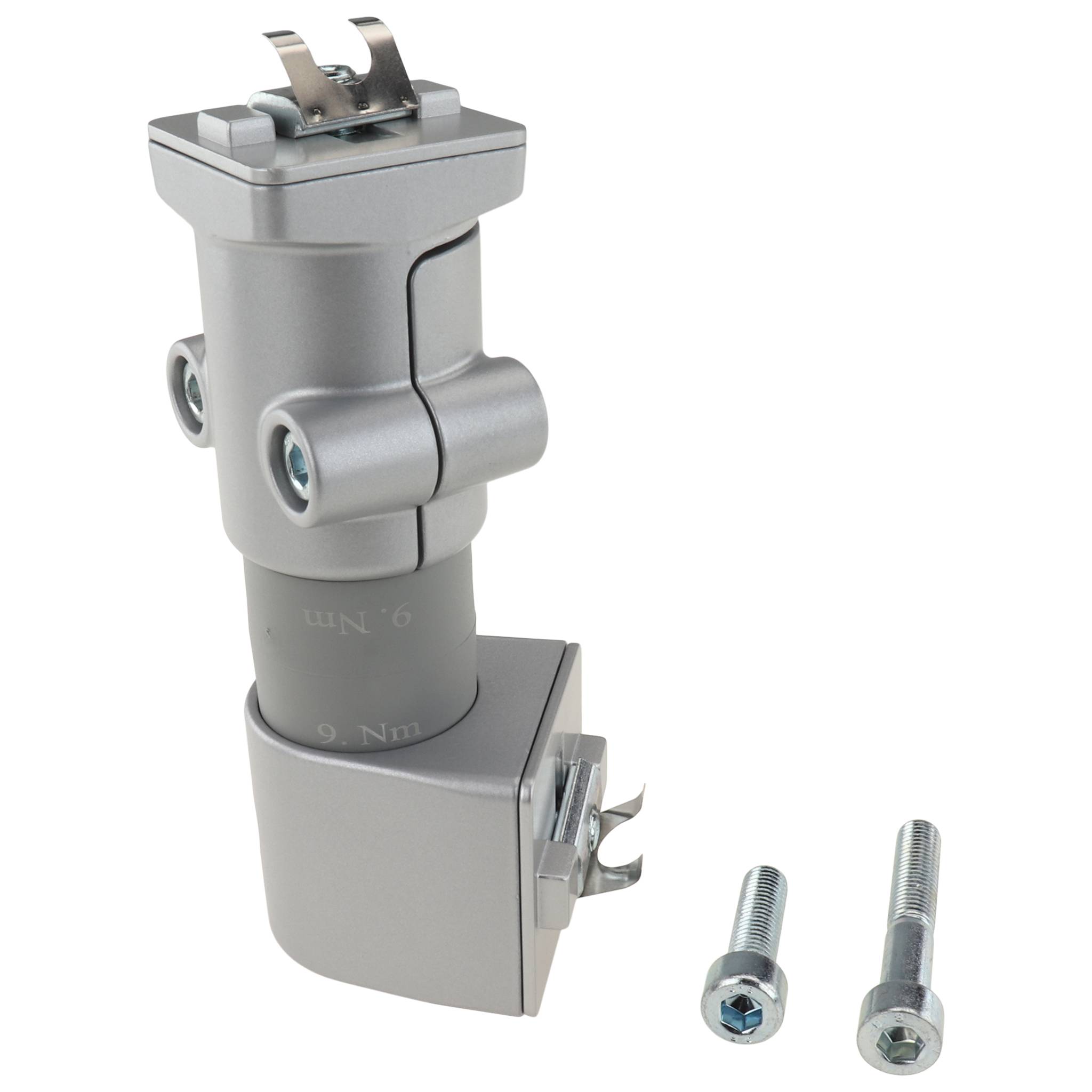 Anschluß-Friktionsgelenk, 40x40x150, Aluminiumdruckguß, lackiert, alufarbig