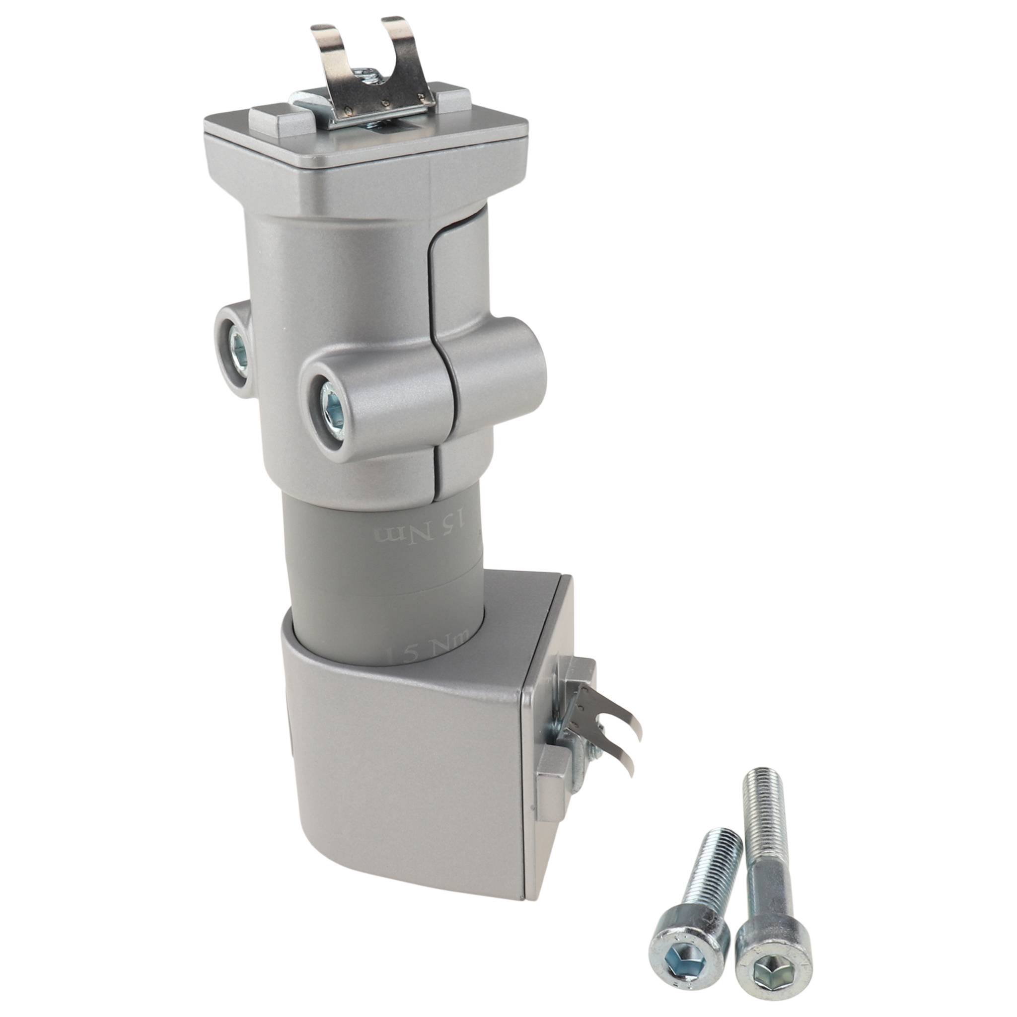 Anschluß-Friktionsgelenk, 40x40x150, Aluminiumdruckguß, lackiert, alufarbig