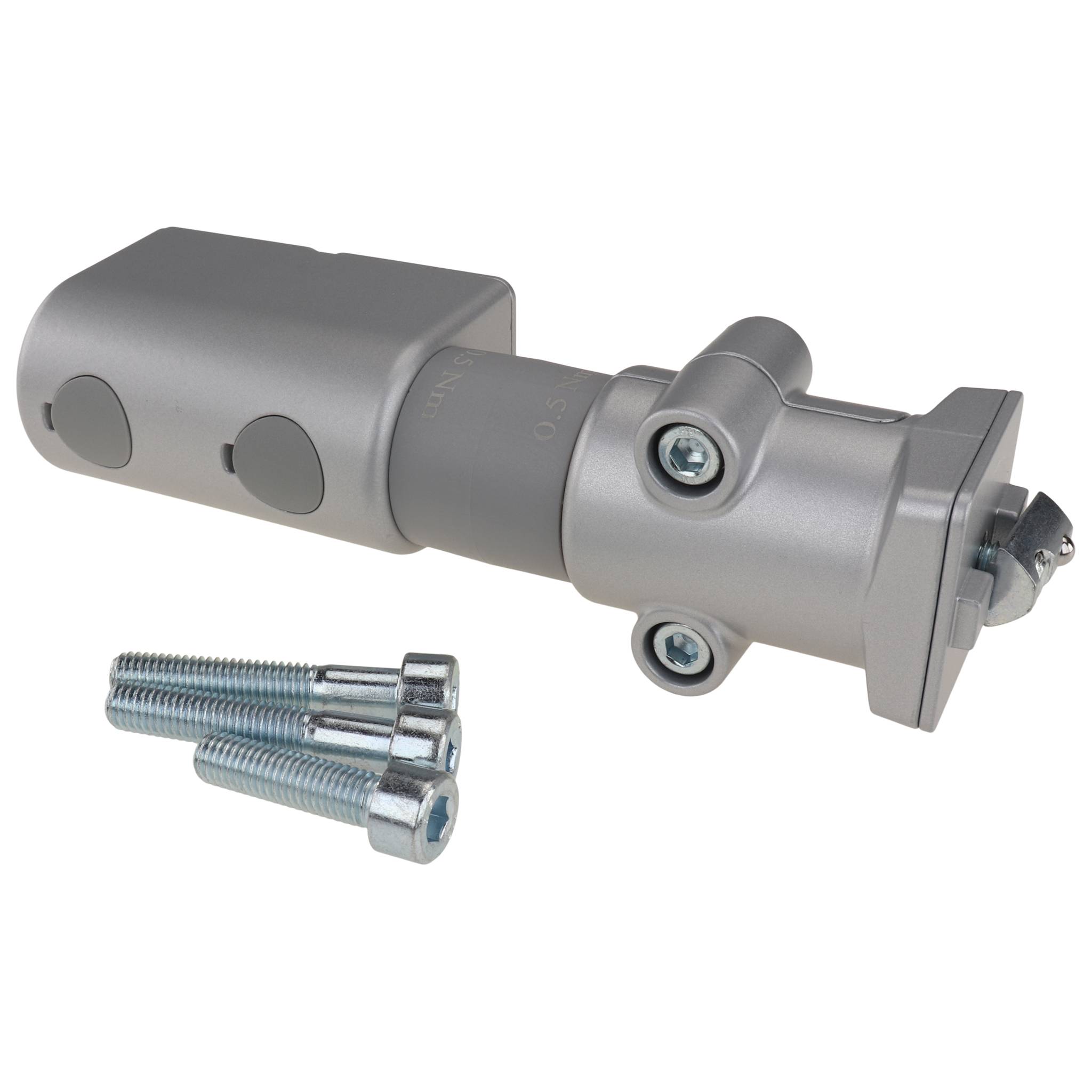 Anschluß-Friktionsgelenk, 40x40x185, Aluminiumdruckguß, lackiert, alufarbig