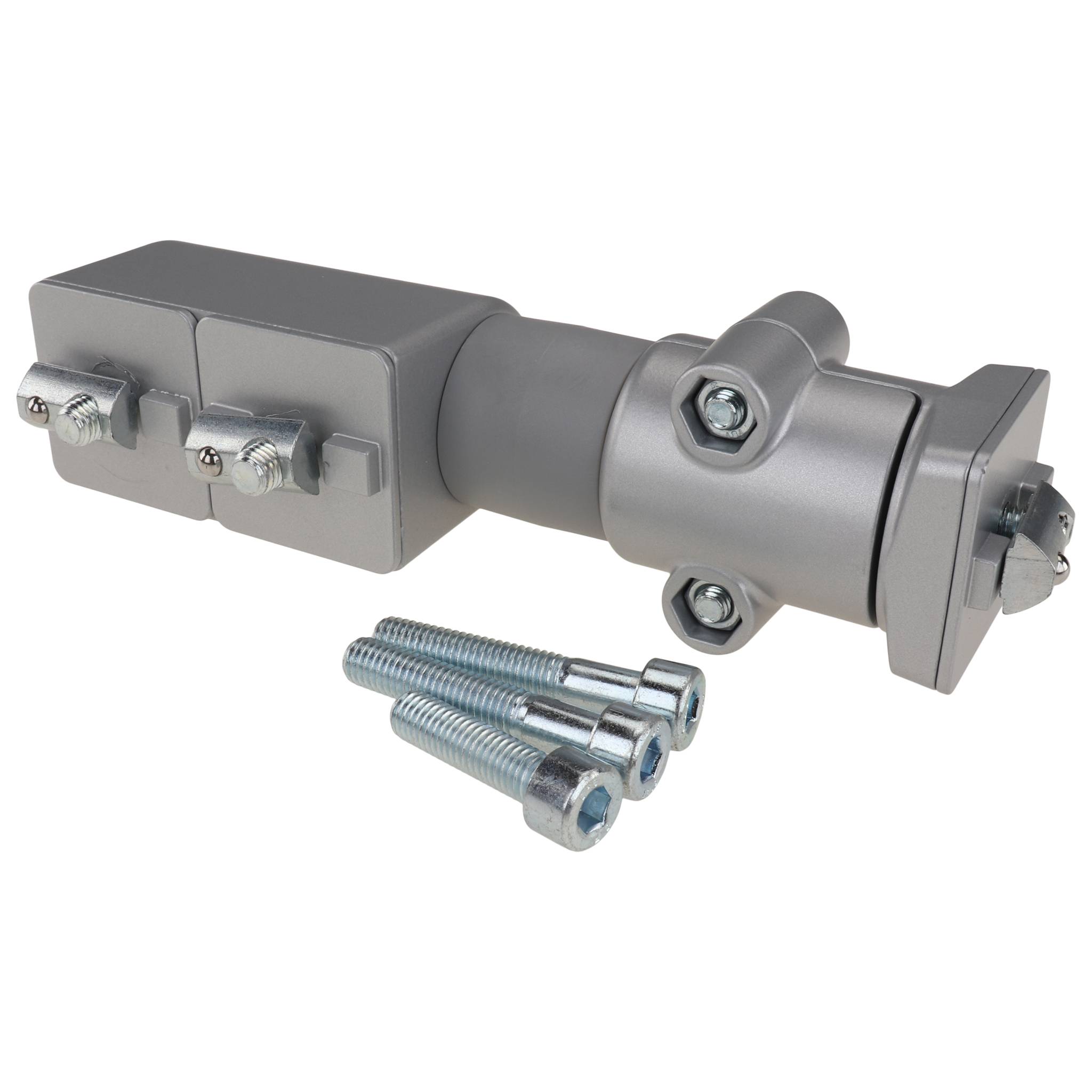 Anschluß-Friktionsgelenk, 40x40x185, Aluminiumdruckguß, lackiert, alufarbig