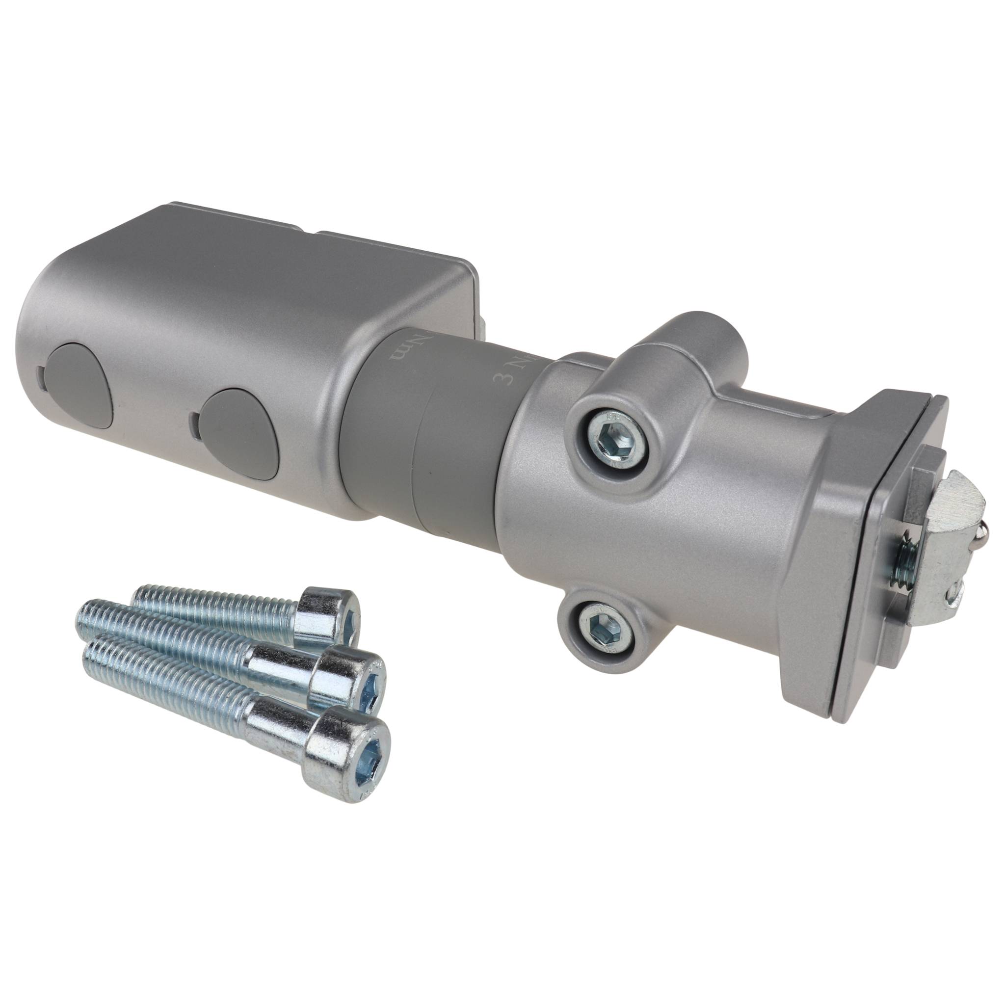 Anschluß-Friktionsgelenk, 40x40x185, Aluminiumdruckguß, lackiert, alufarbig