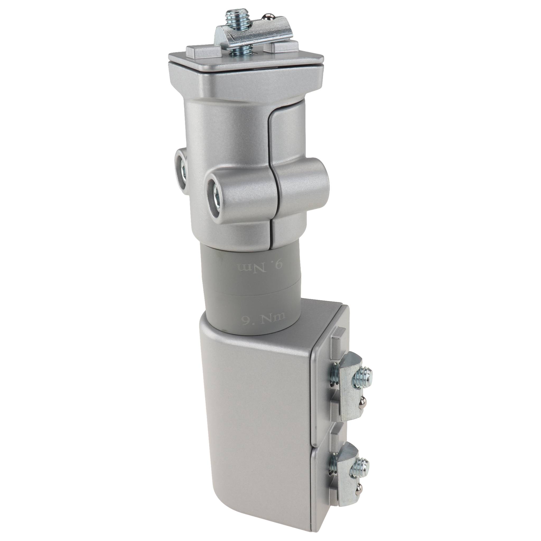 Anschluß-Friktionsgelenk, 40x40x185, Aluminiumdruckguß, lackiert, alufarbig