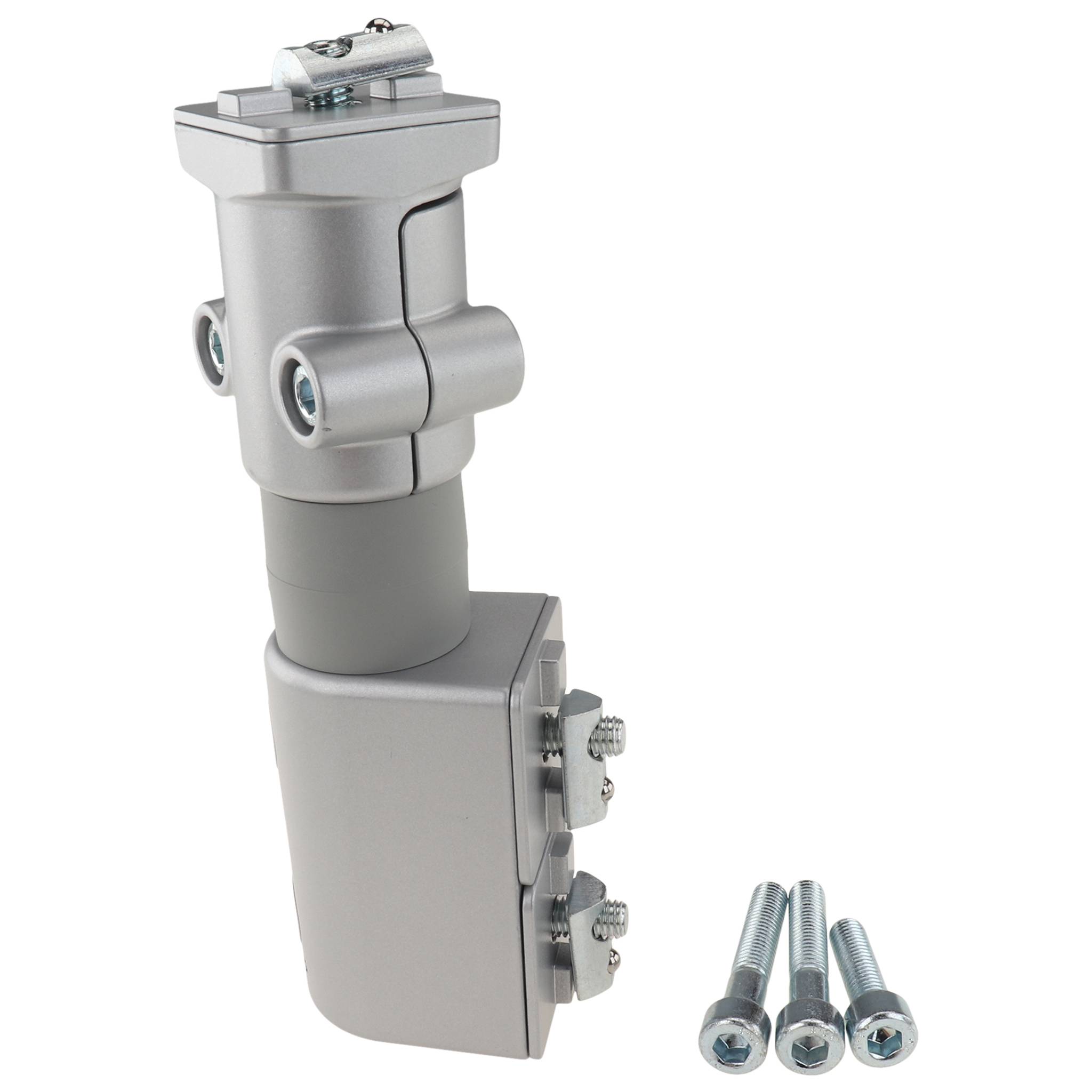 Anschluß-Friktionsgelenk, 40x40x185, Aluminiumdruckguß, lackiert, alufarbig