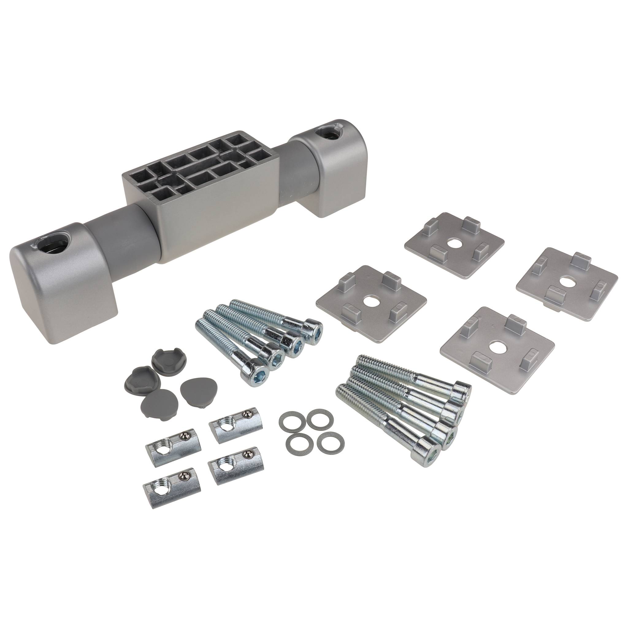 Friktionsgelenk, 40x40x220, Aluminiumdruckguß, lackiert, alufarbig