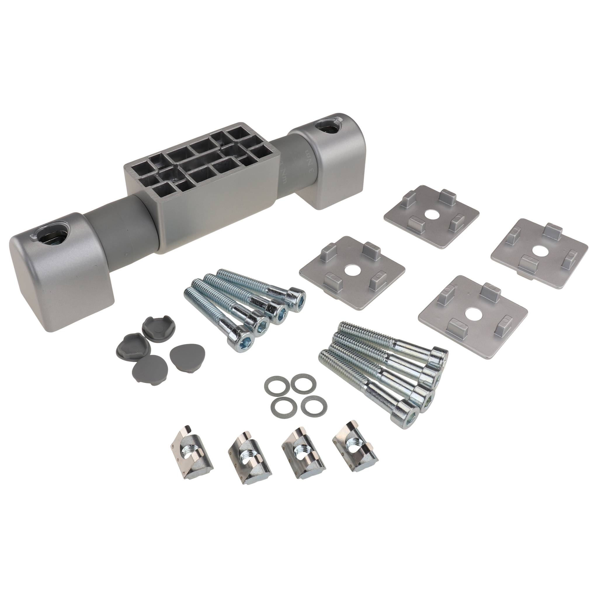 Friktionsgelenk, 40x40x220, Aluminiumdruckguß, lackiert, alufarbig