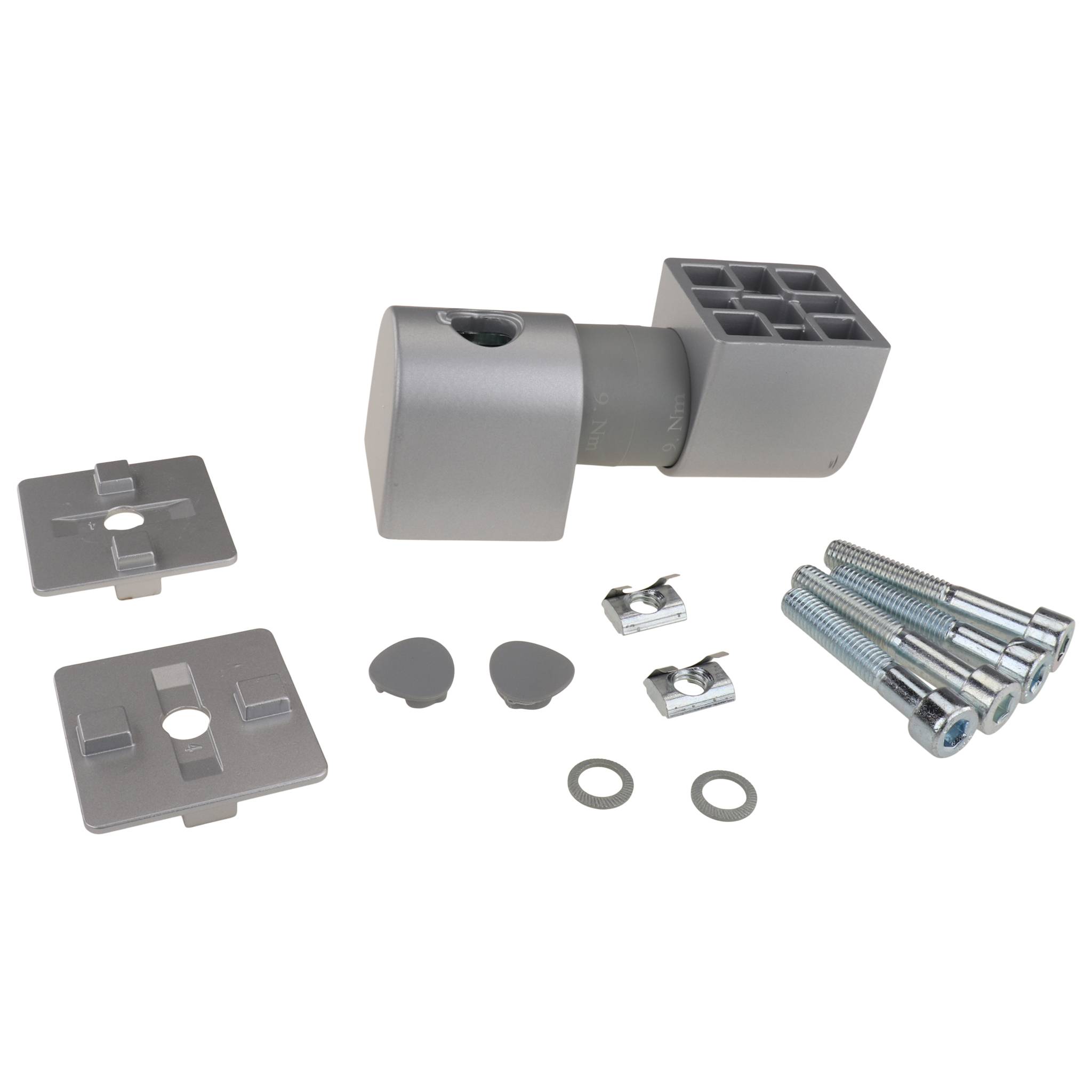 Friktionsgelenk, 45x45x115, Aluminiumdruckguß, lackiert, alufarbig