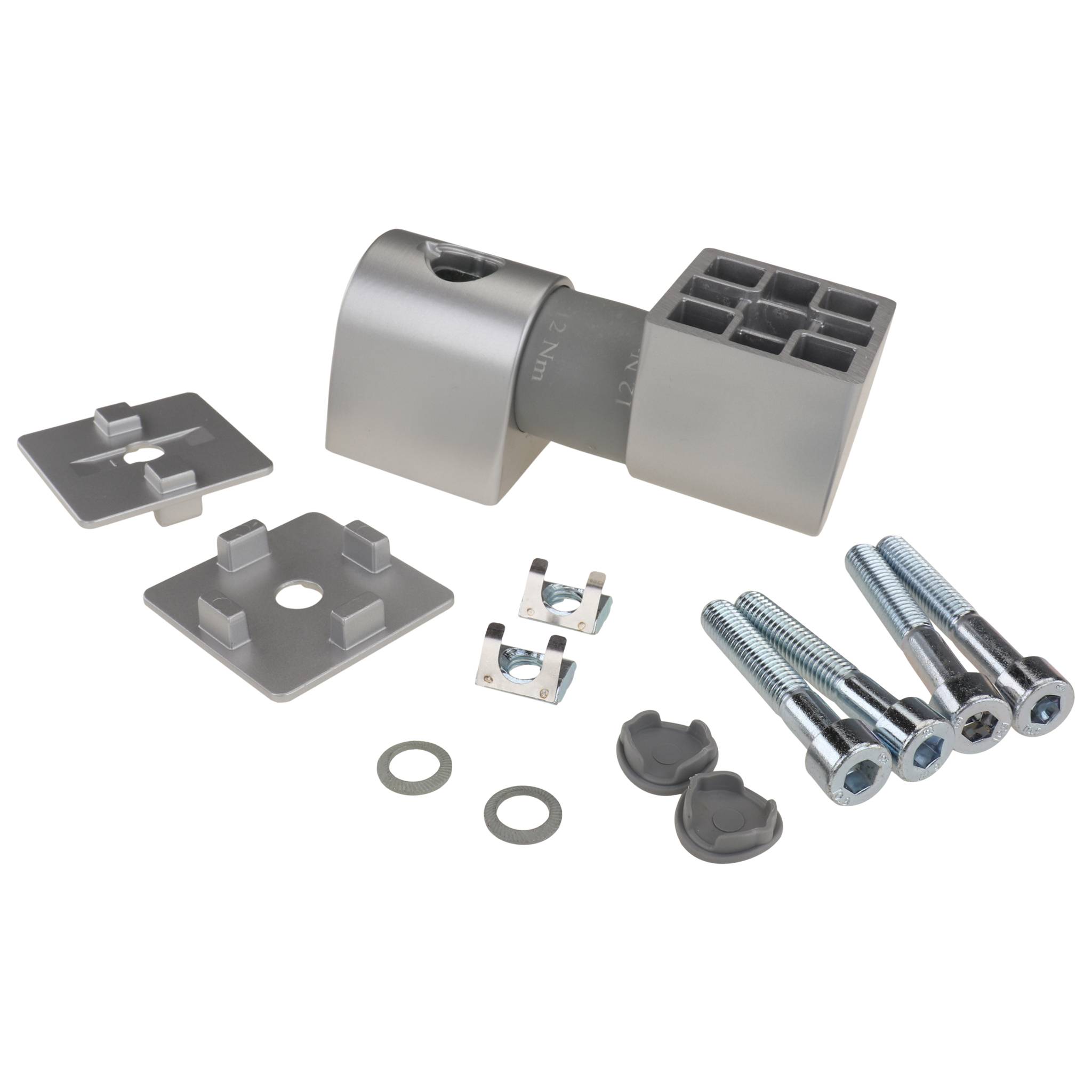 Friktionsgelenk, 45x45x115, Aluminiumdruckguß, lackiert, alufarbig