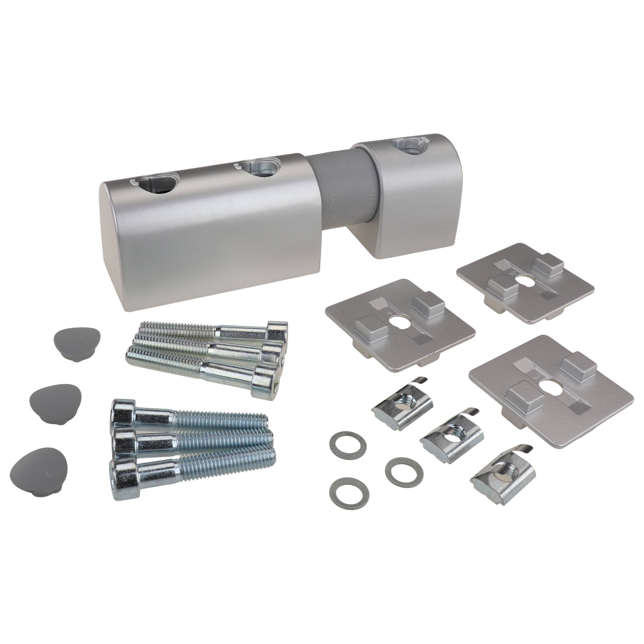 Friktionsgelenk, 45x45x160, Aluminiumdruckguß, lackiert, alufarbig