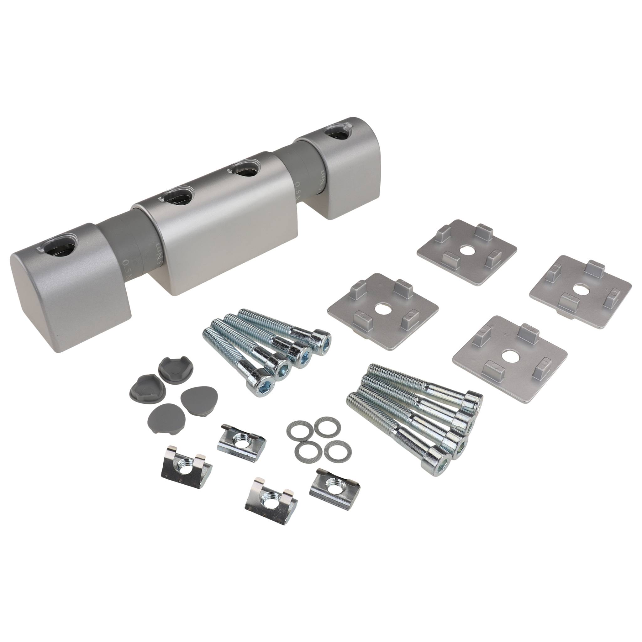 Friktionsgelenk, 45x45x230, Aluminiumdruckguß, lackiert, alufarbig