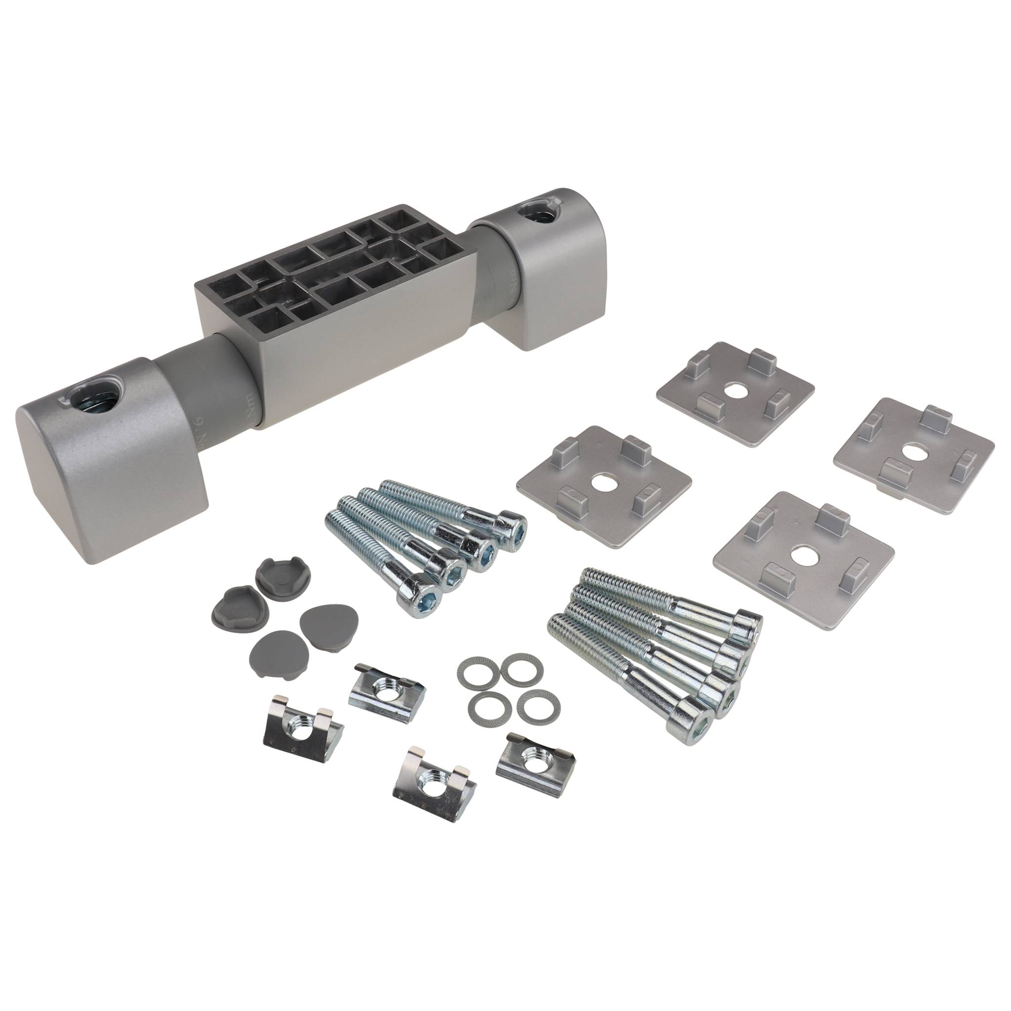 Friktionsgelenk, 45x45x230, Aluminiumdruckguß, lackiert, alufarbig