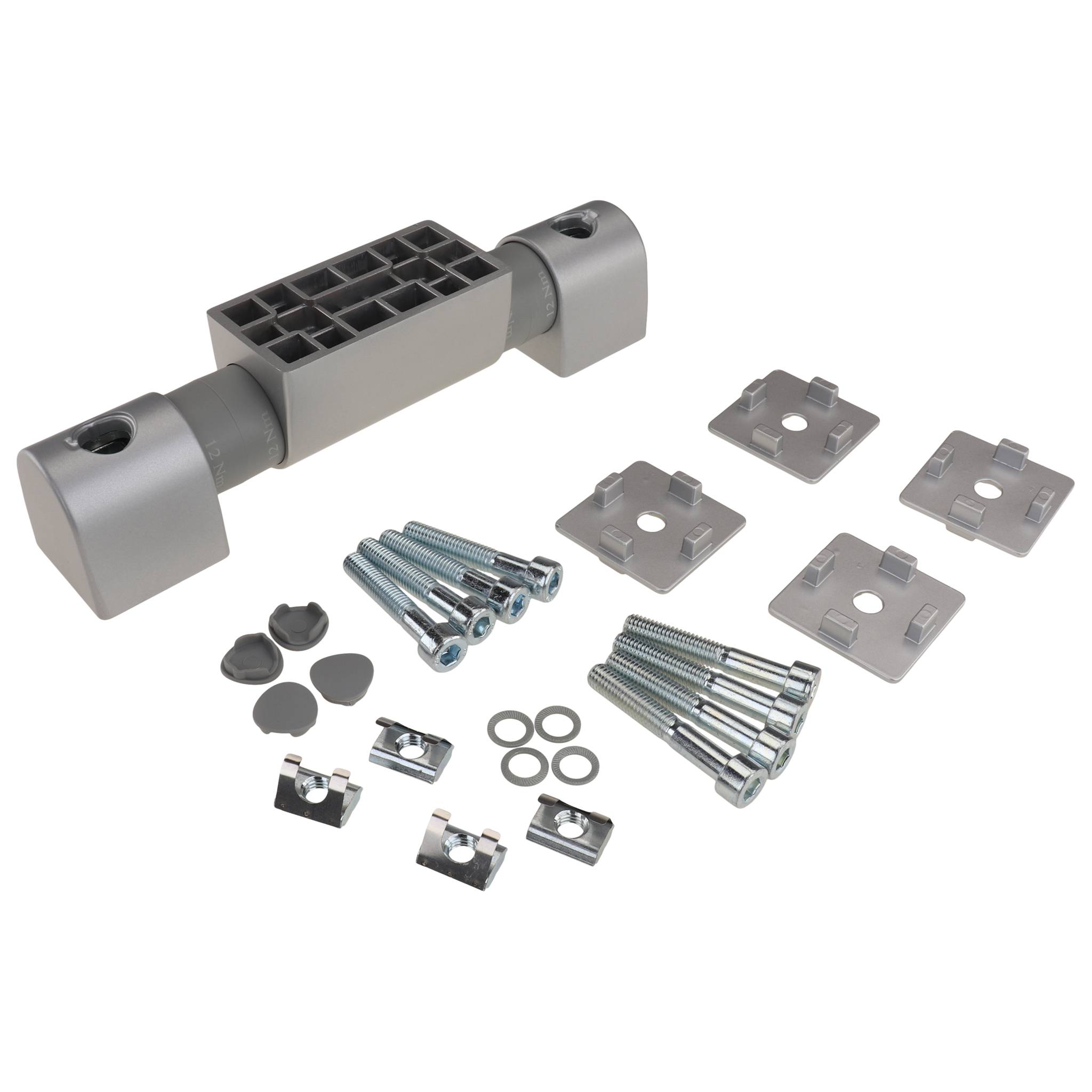 Friktionsgelenk, 45x45x230, Aluminiumdruckguß, lackiert, alufarbig