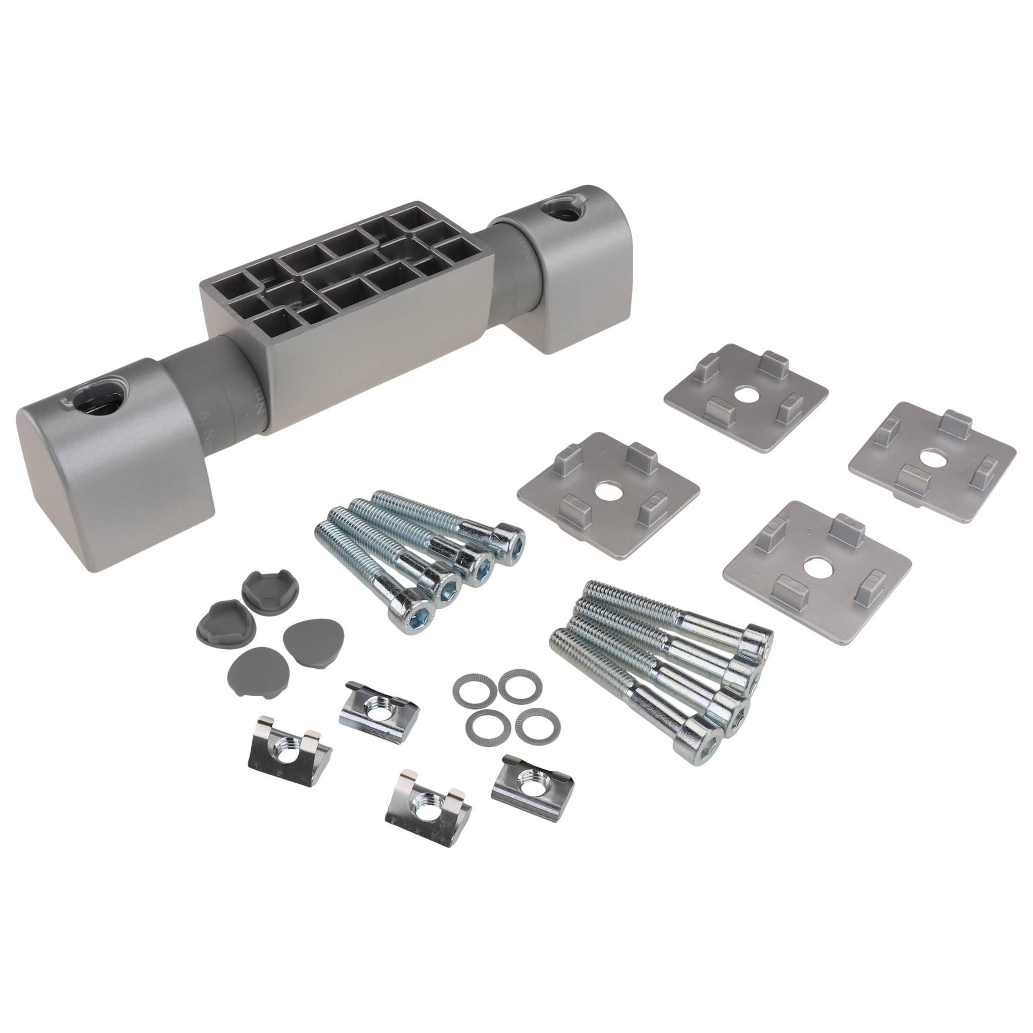 Friktionsgelenk, 45x45x230, Aluminiumdruckguß, lackiert, alufarbig