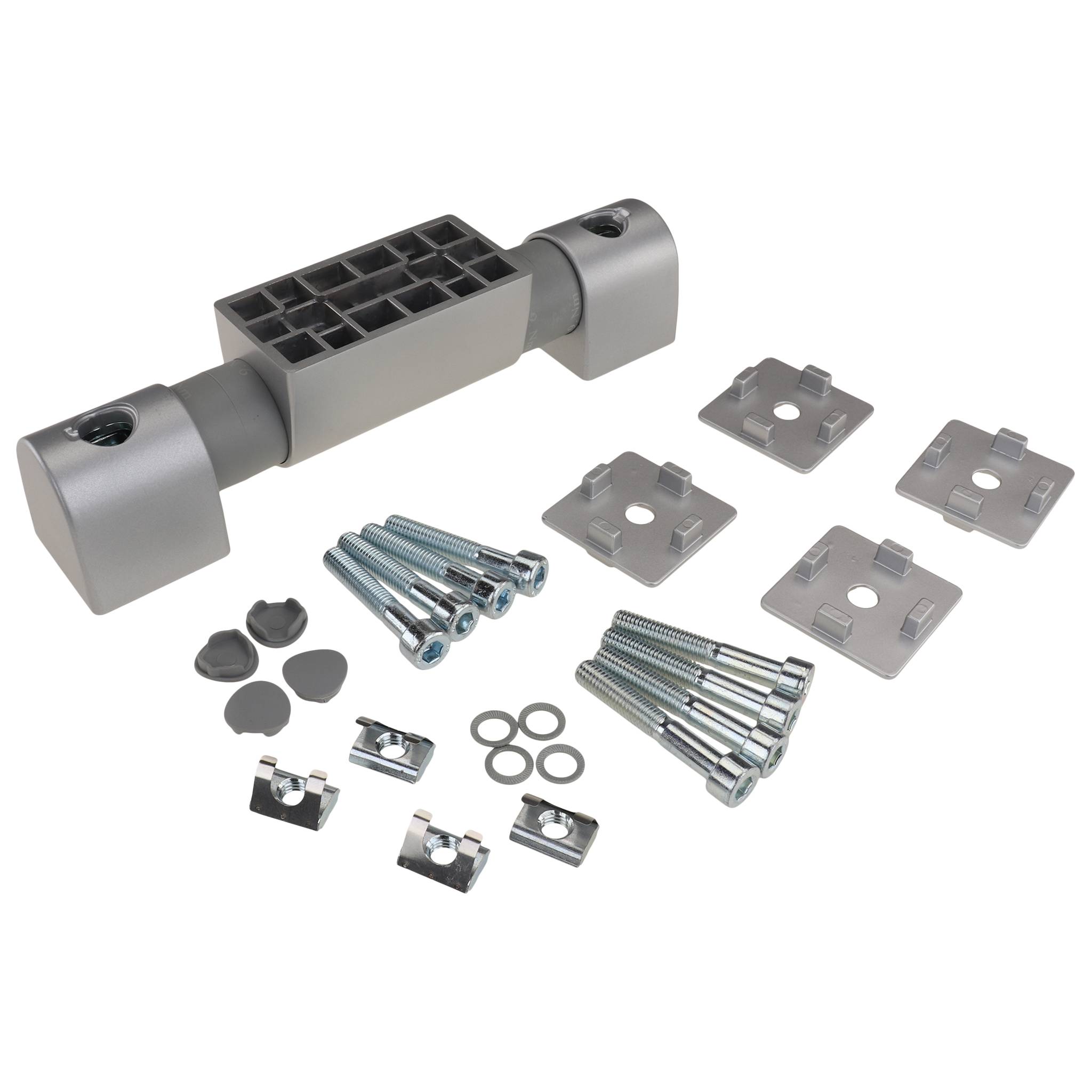 Friktionsgelenk, 45x45x230, Aluminiumdruckguß, lackiert, alufarbig