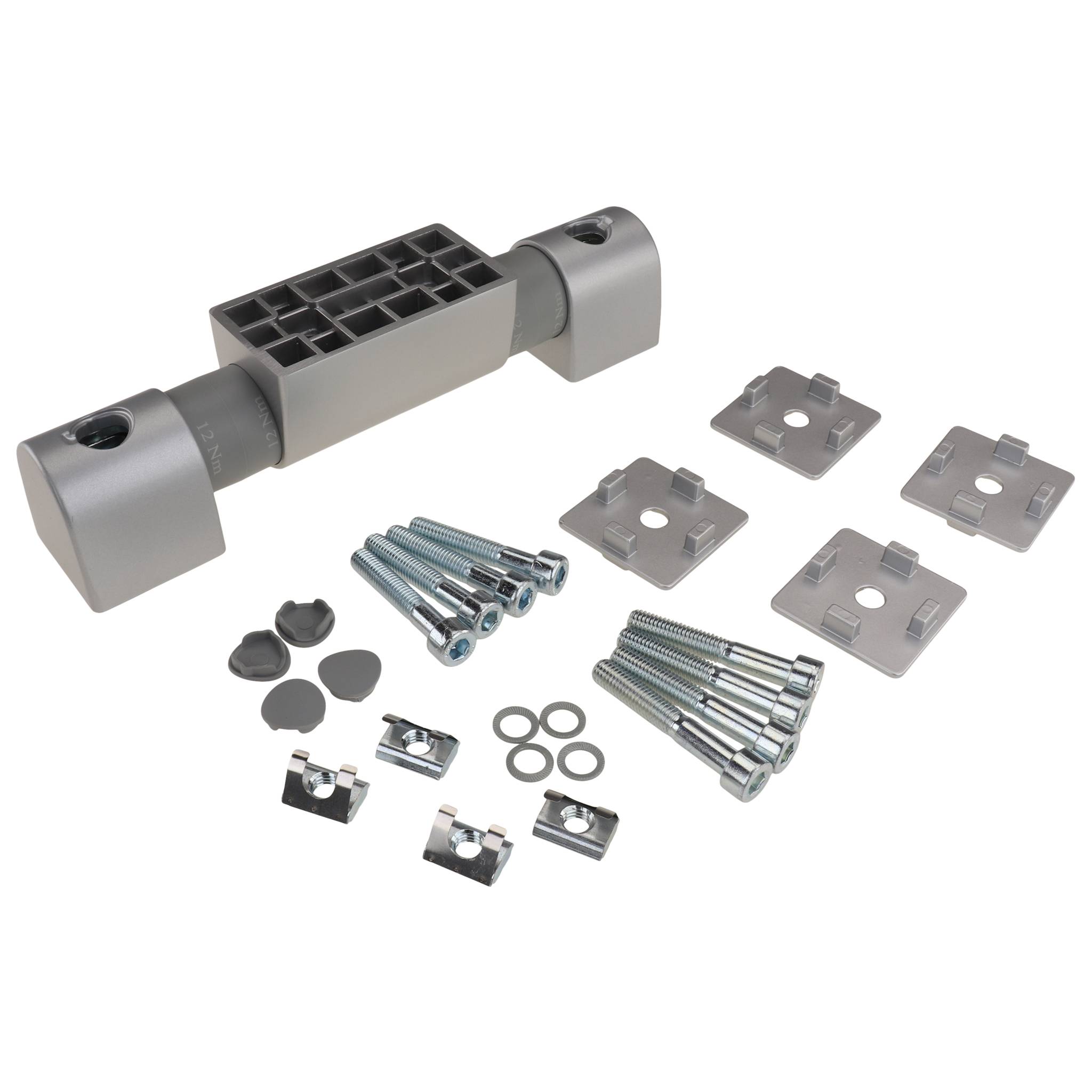 Friktionsgelenk, 45x45x230, Aluminiumdruckguß, lackiert, alufarbig