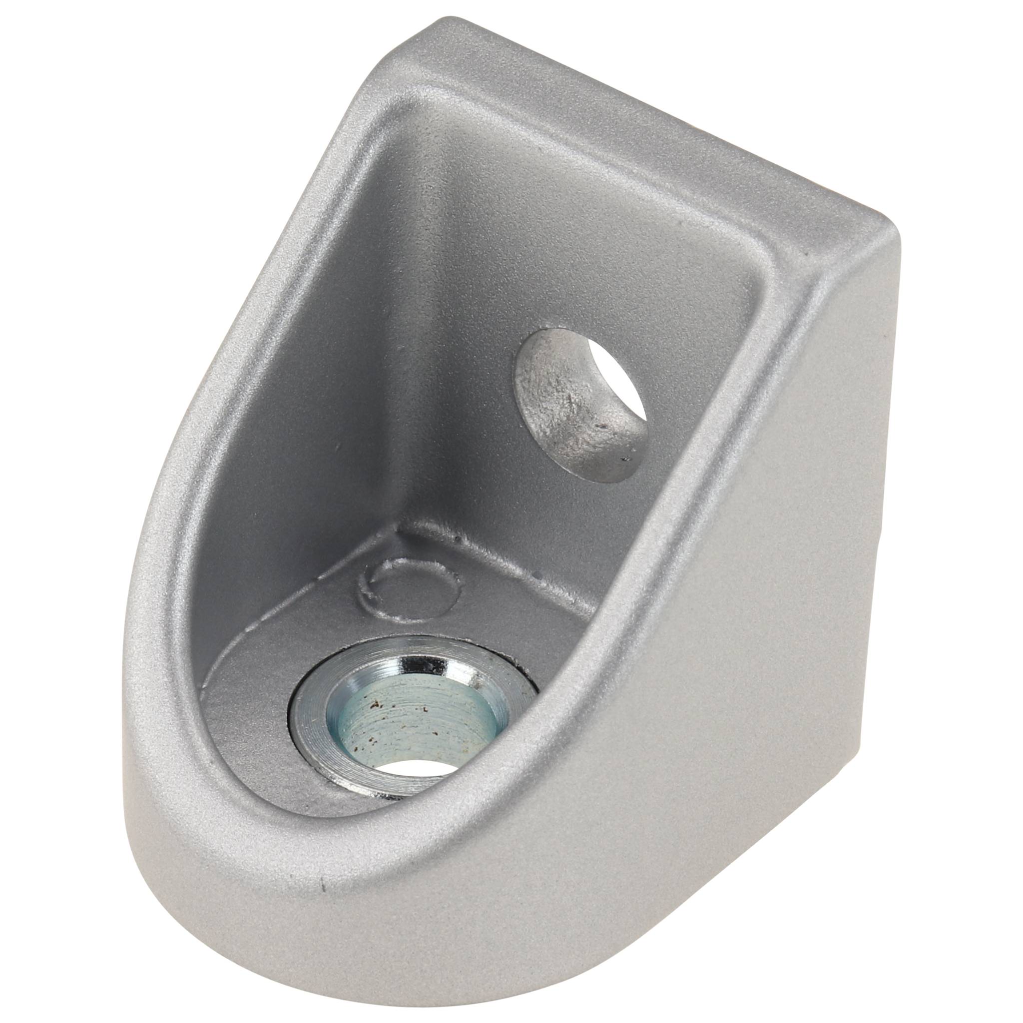 Winkel, Gelenkwinkel, 27x27x24, Zink-Druckguß, pulverbeschichtet, alufarbig