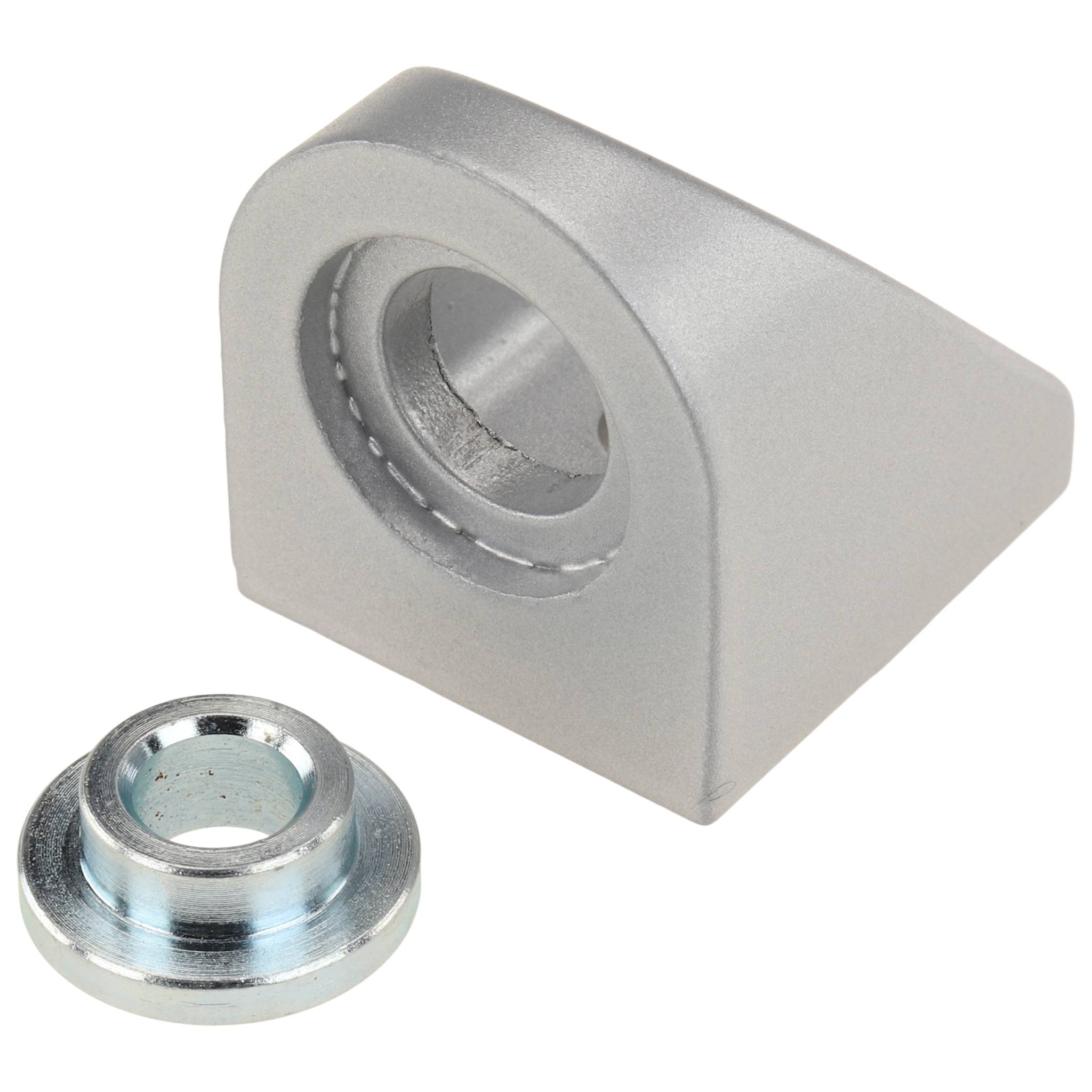 Winkel, Gelenkwinkel, 27x27x24, Zink-Druckguß, pulverbeschichtet, alufarbig