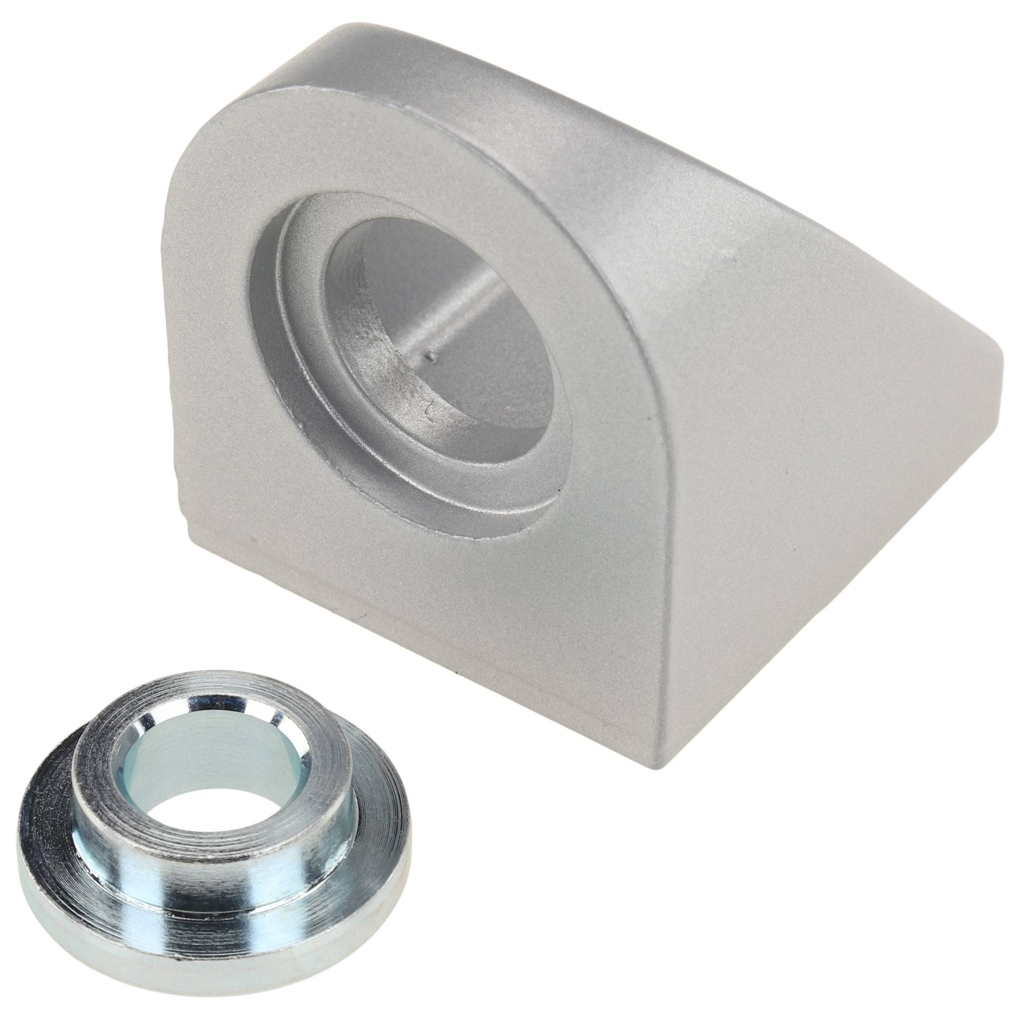 Winkel, Gelenkwinkel, 36x36x32, Zink-Druckguß, pulverbeschichtet, alufarbig