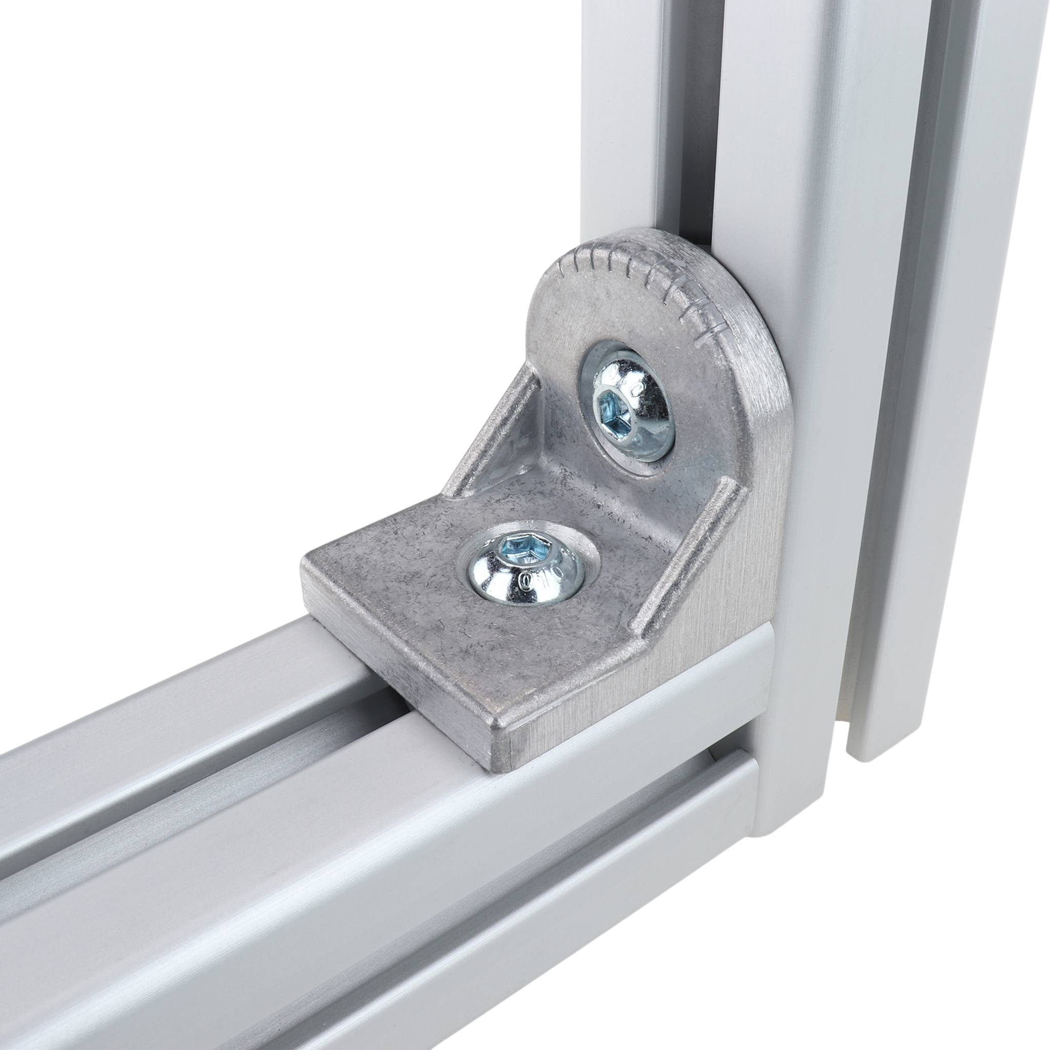 Winkel, Drehwinkel, 43x43x40, Aluminiumdruckguß, blank