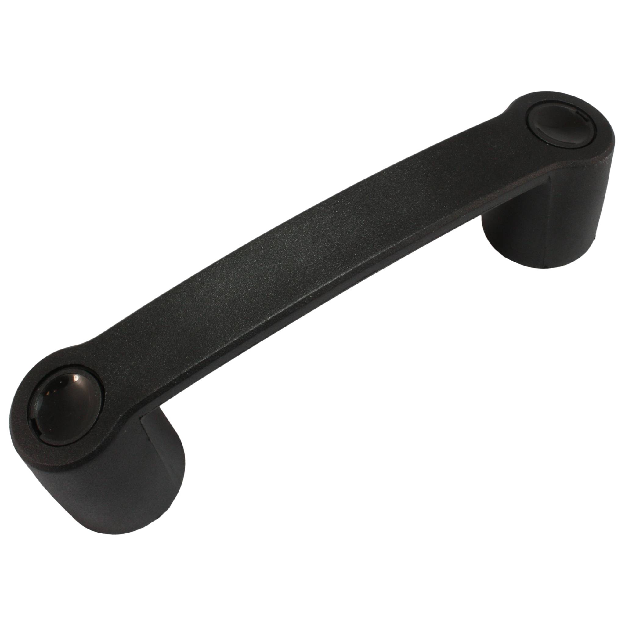 Griff, Bügelgriff mit Abdeckung, 117, Kunststoff PA glasfaserverstärkt, schwarz