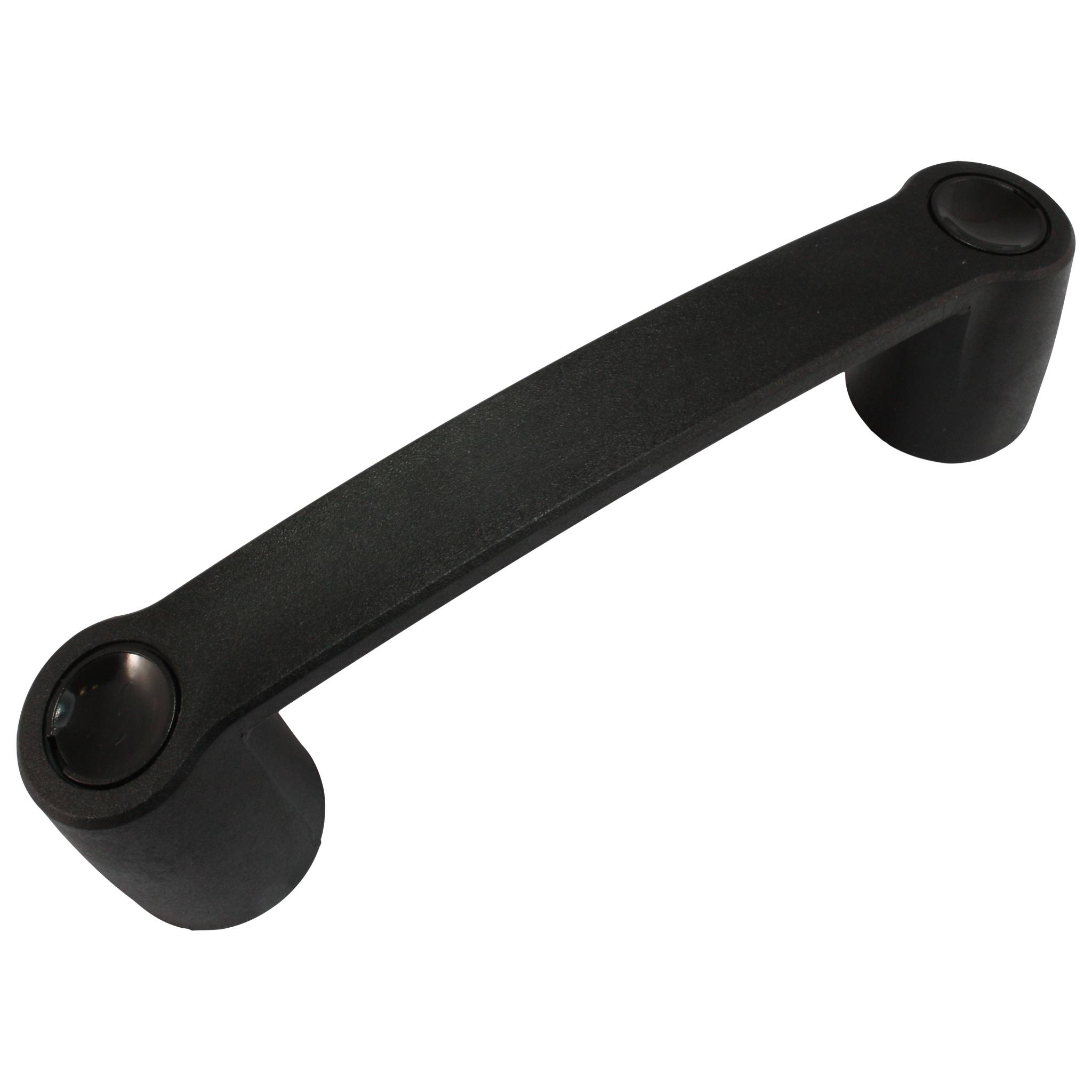 Griff, Bügelgriff mit Abdeckung, 132, Kunststoff PA glasfaserverstärkt, schwarz