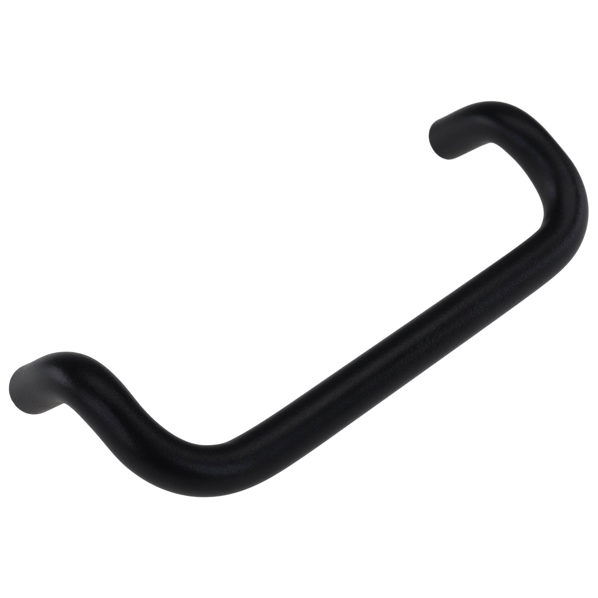 Griff, Handgriff gebogen, 120, Aluminium, pulverbeschichtet, schwarz