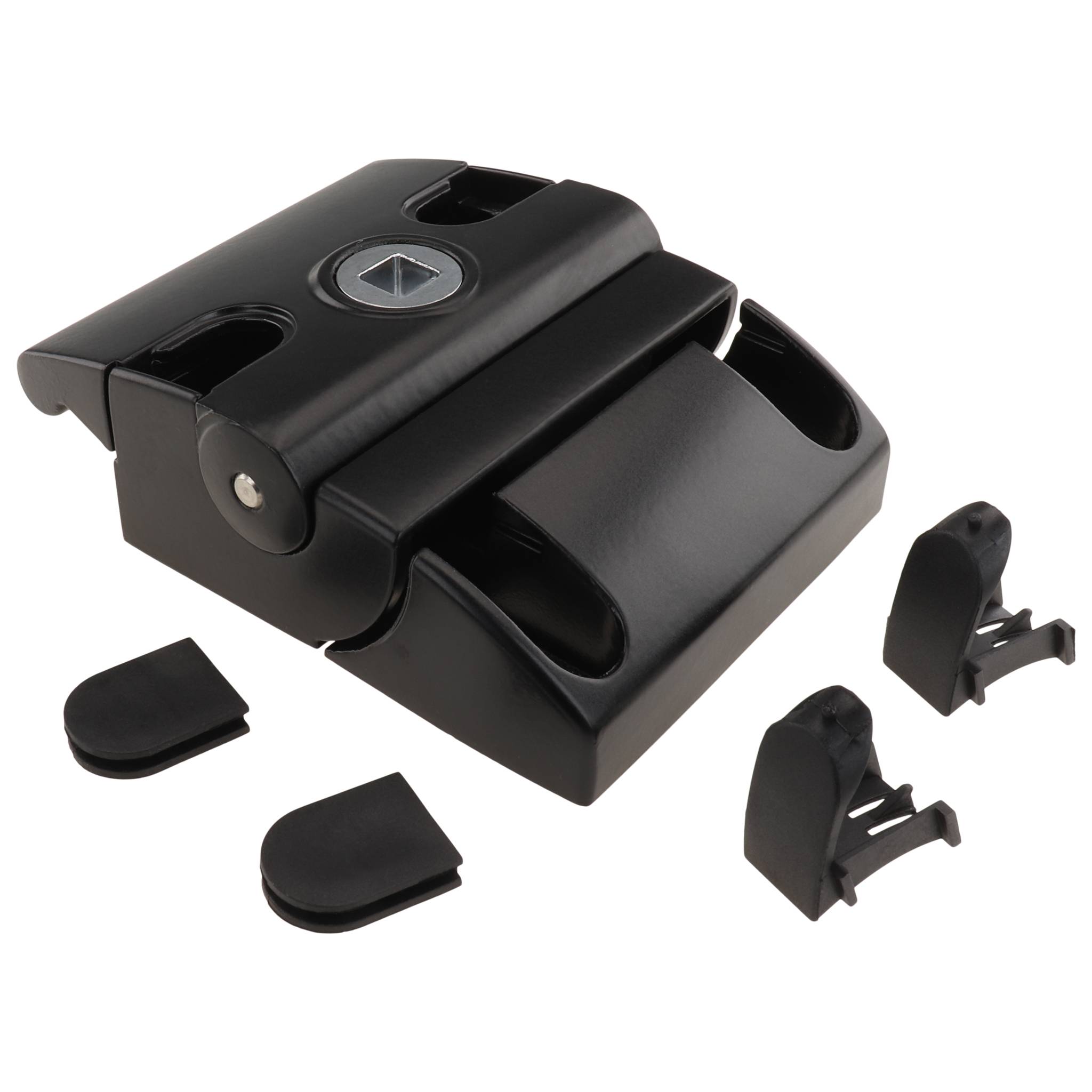 Verschluß, Fallenverschluss COMPACT, 97x78x31, Aluminiumdruckguß, pulverbeschichtet, schwarz